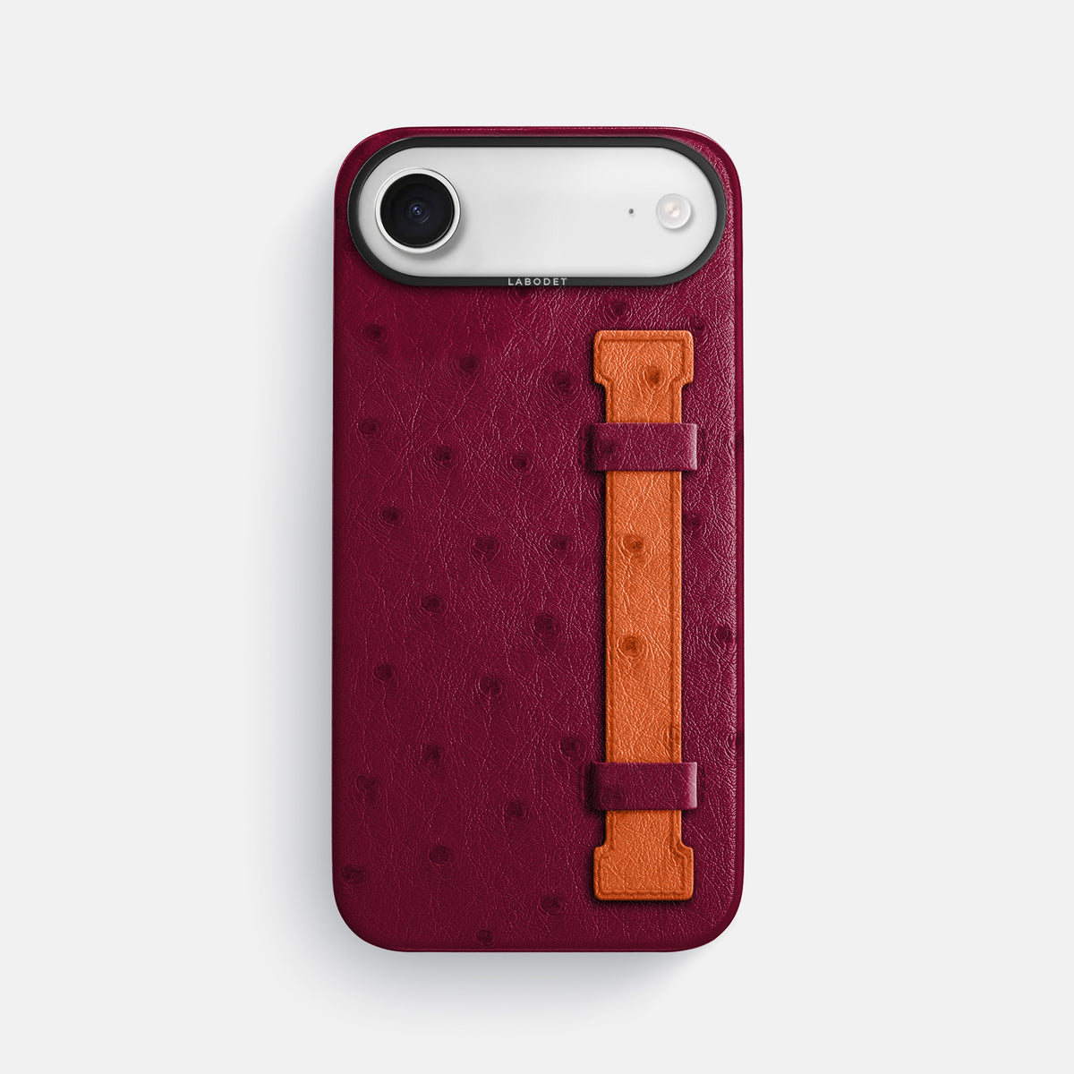 Handle Case Coloré For iPhone 17 Air In Ostrich -1 | Bordeaux-Black