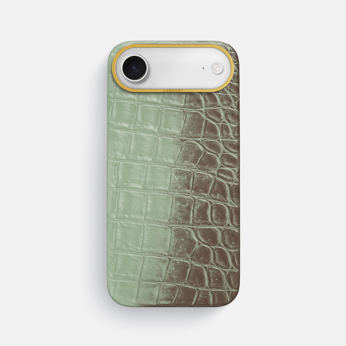 Classic Case For iPhone 17 Air In Himalayan Crocodile -1 | Pistachio-Gold