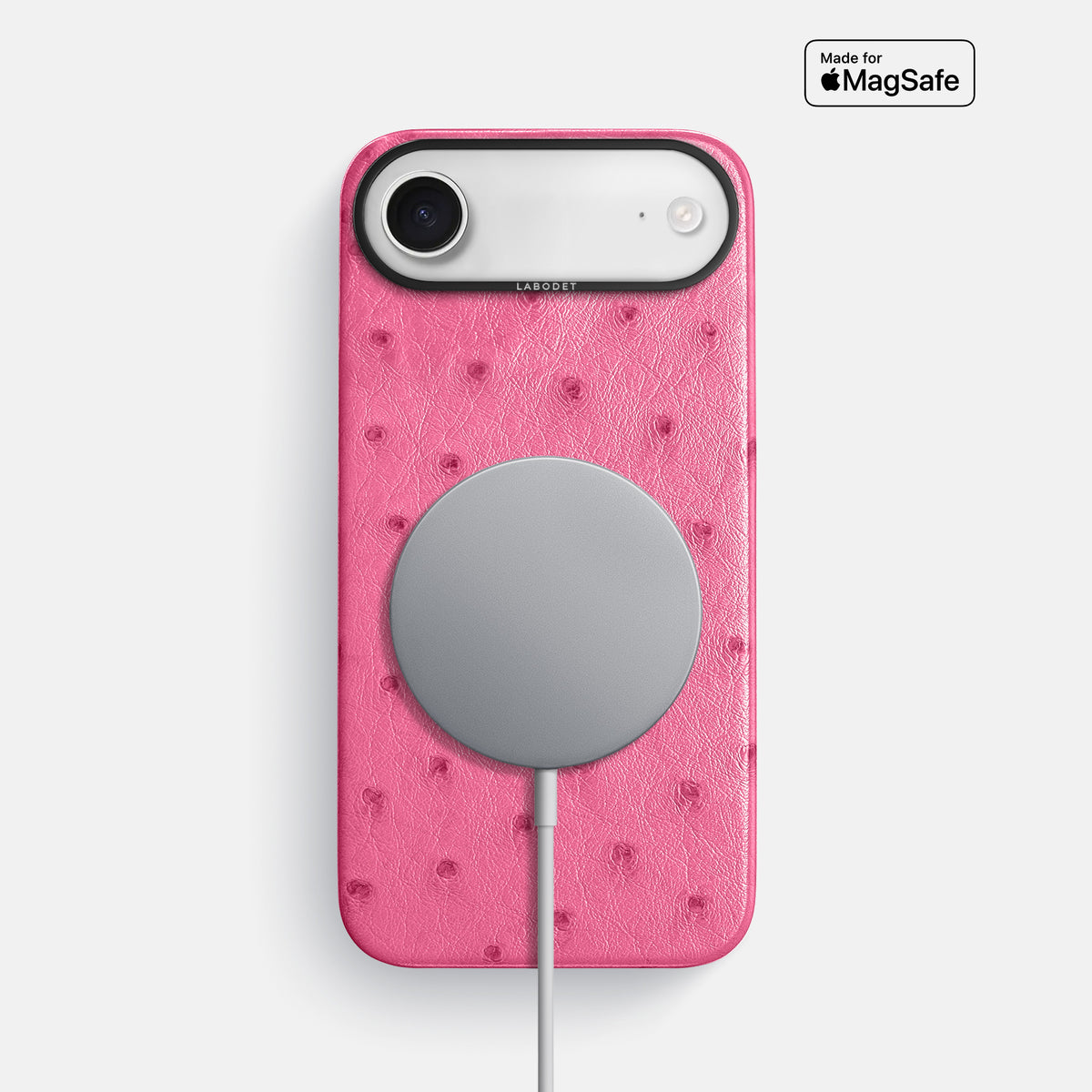 Classic Case For iPhone 17 Air In Ostrich -5 | Pink-Black