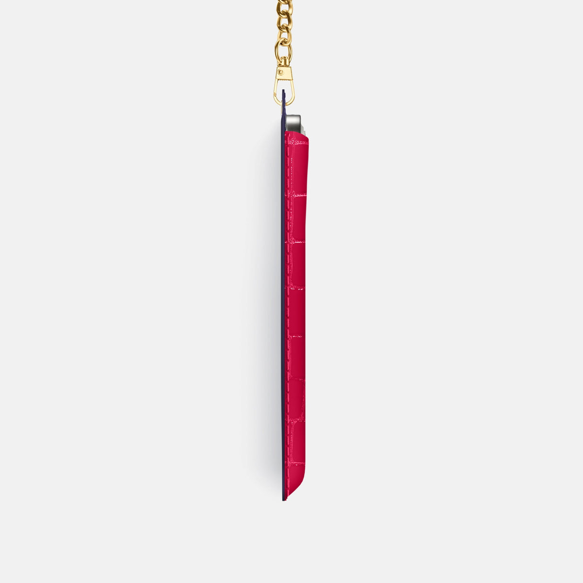 Crossbody Bag For iPhone 18 Pro In Shiny Alligator -4 | Pink-Panther-Gold
