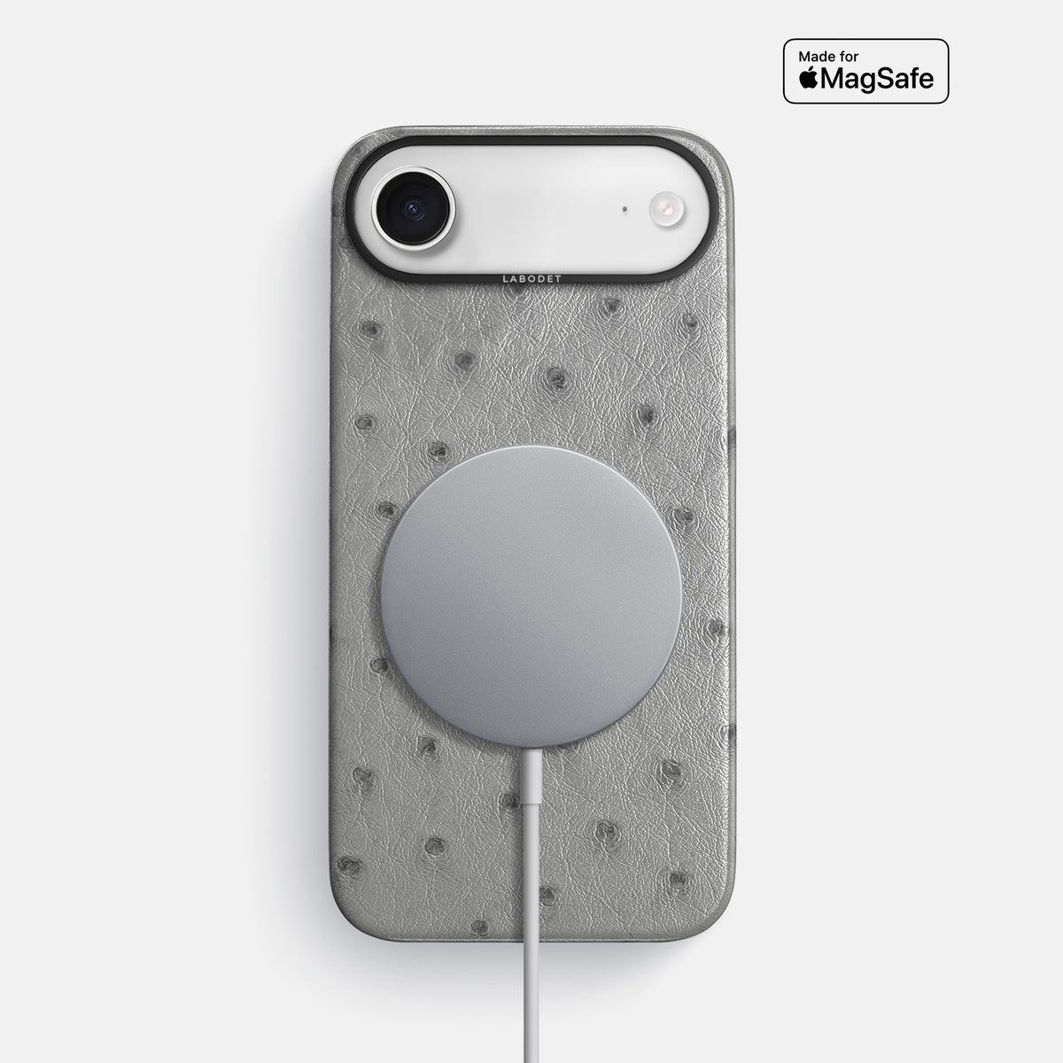 Classic Case For iPhone 17 Air In Ostrich -5 | Silver-Black