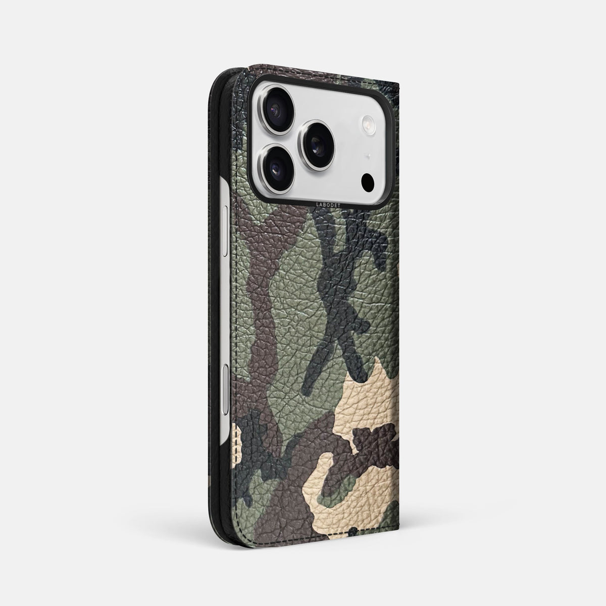 Folio Case For iPhone 18 Pro Max In Calf -1 | Camouflage-Black