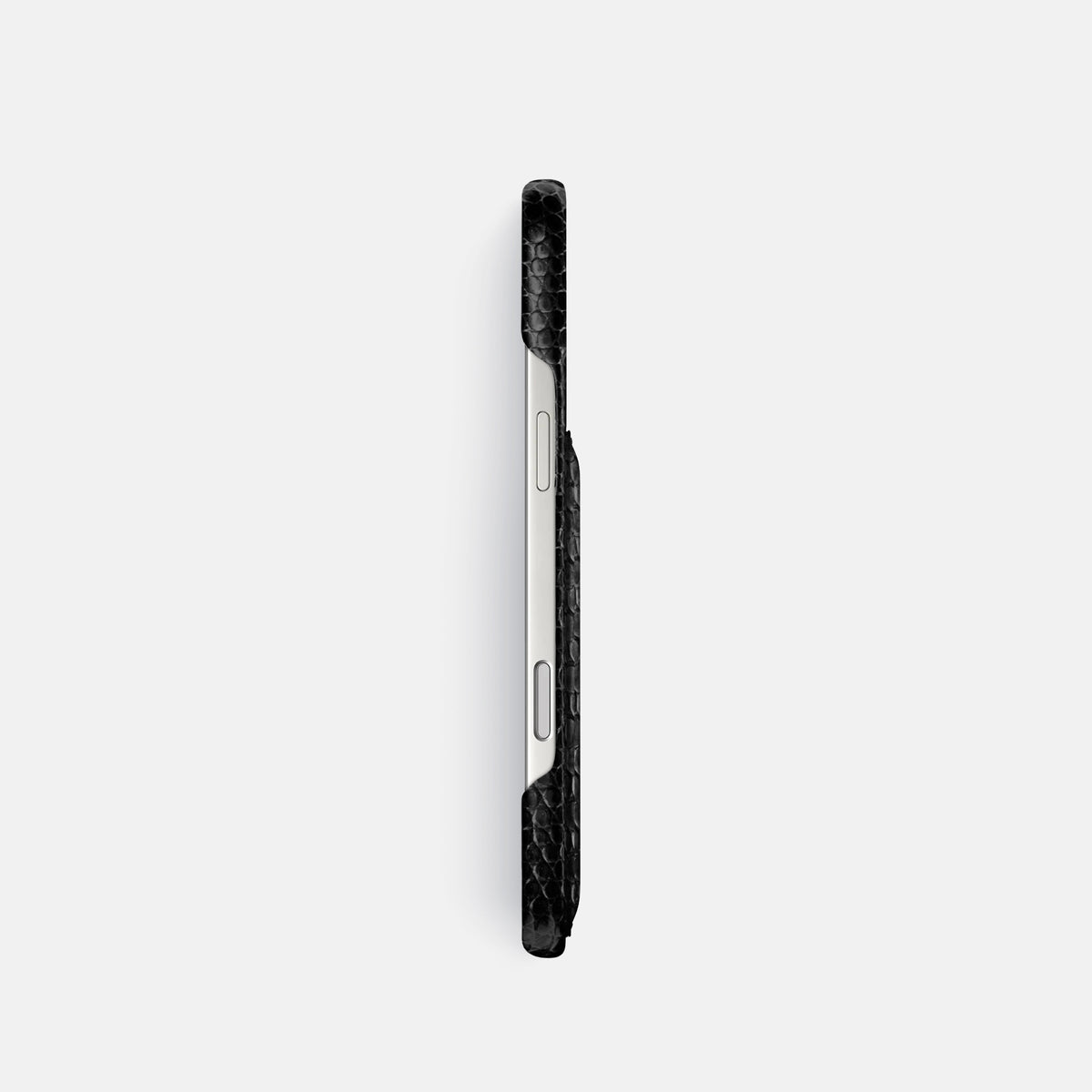 Slim Card Case For iPhone 17 Pro In Lizard -3 | Black