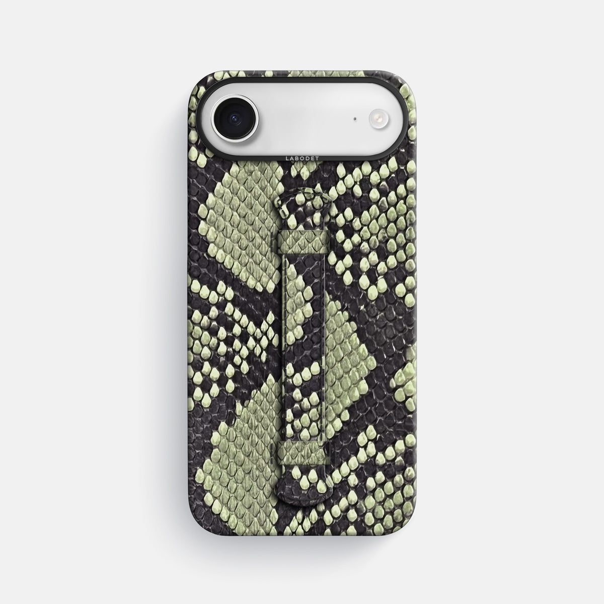 Center Handle For iPhone 17 Air In Deluxe Python -1 | Army-Green-Black