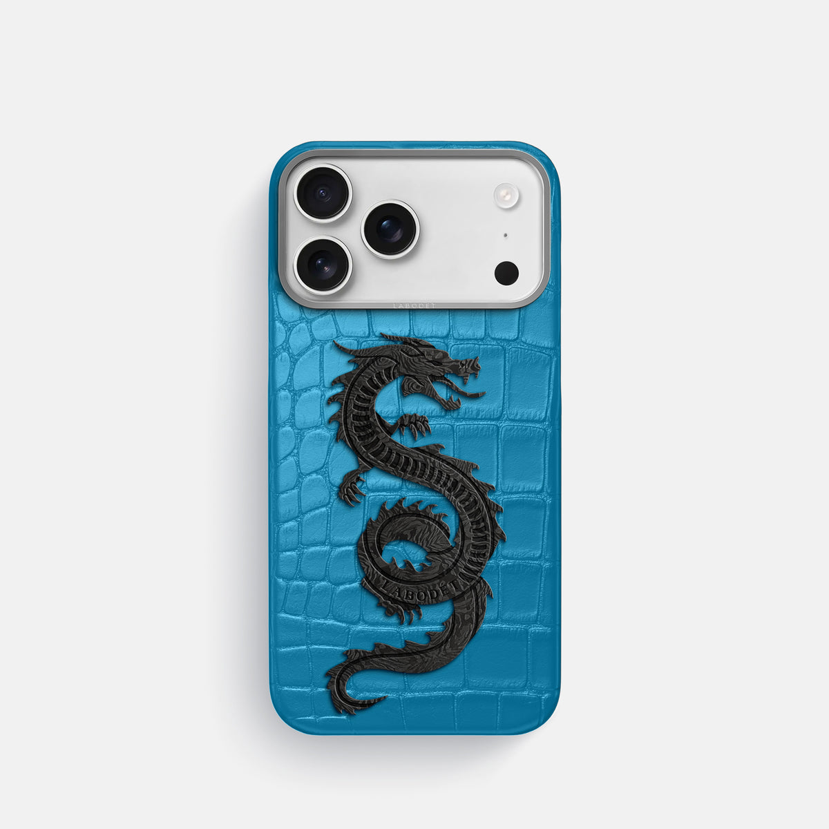 Classic Case With Carbon Dragon For iPhone 17 Pro In Alligator -1 | Curaçao-Blue-Steel
