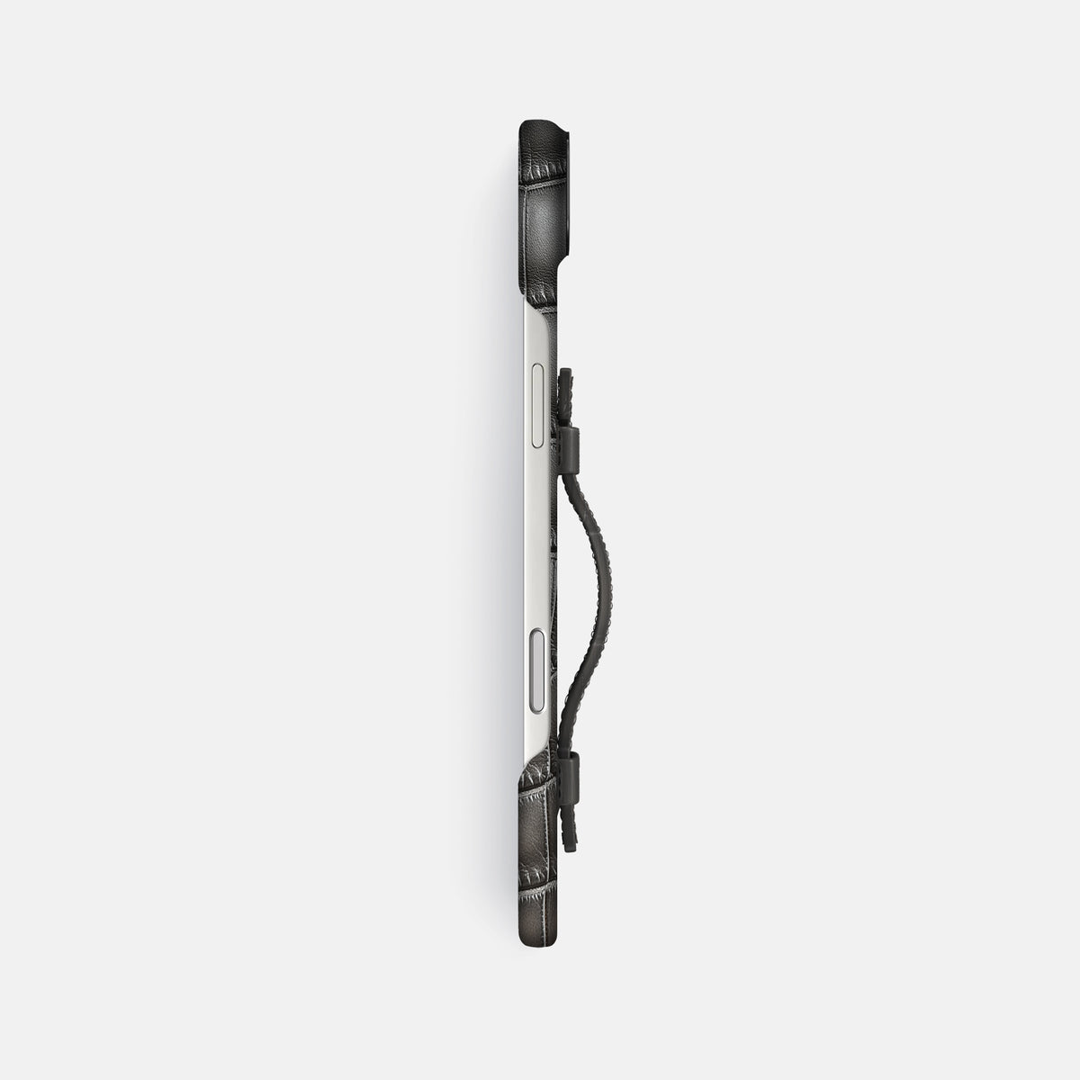 Handle Case For iPhone 17 Air In Patina Alligator -3 | Grey-Black