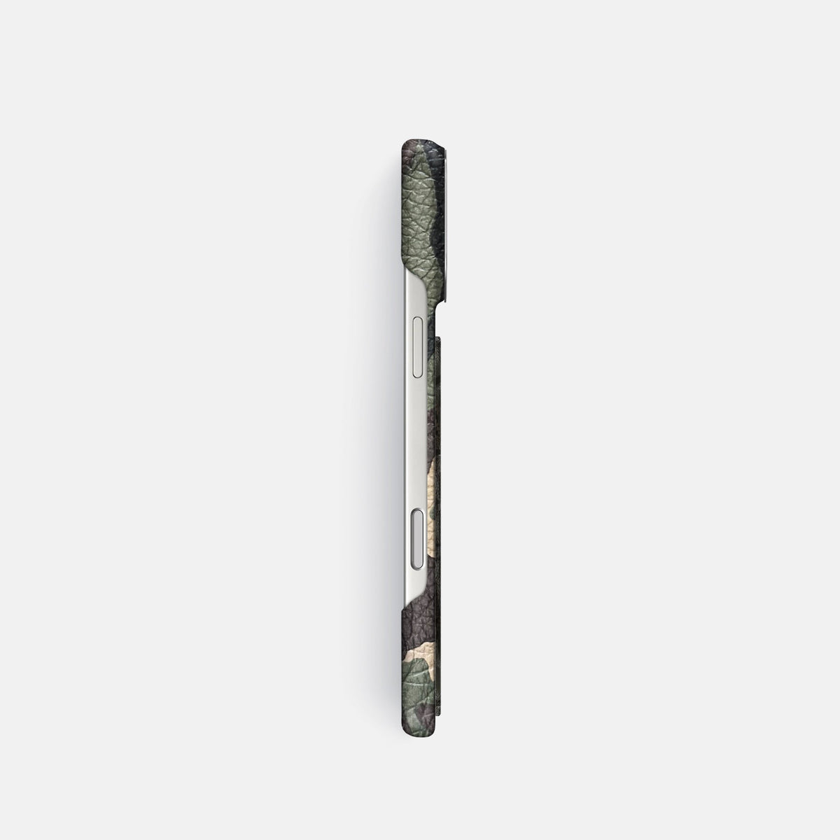 Classic Case With Carbon Dragon For iPhone 18 Pro In Calf -3 | Camouflage-Steel