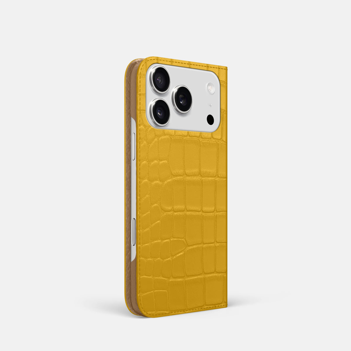 Folio Slim Case For iPhone 17 Pro In Alligator -1 | Yellow