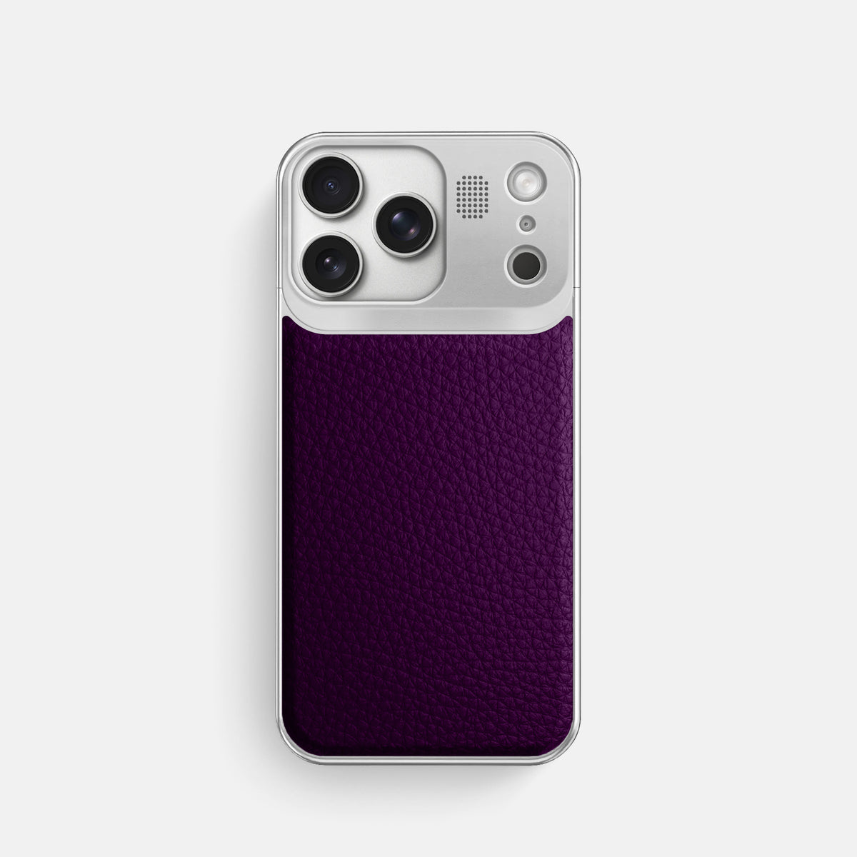Metal Case For iPhone 17 Pro In Calf -1 | Violet-Steel