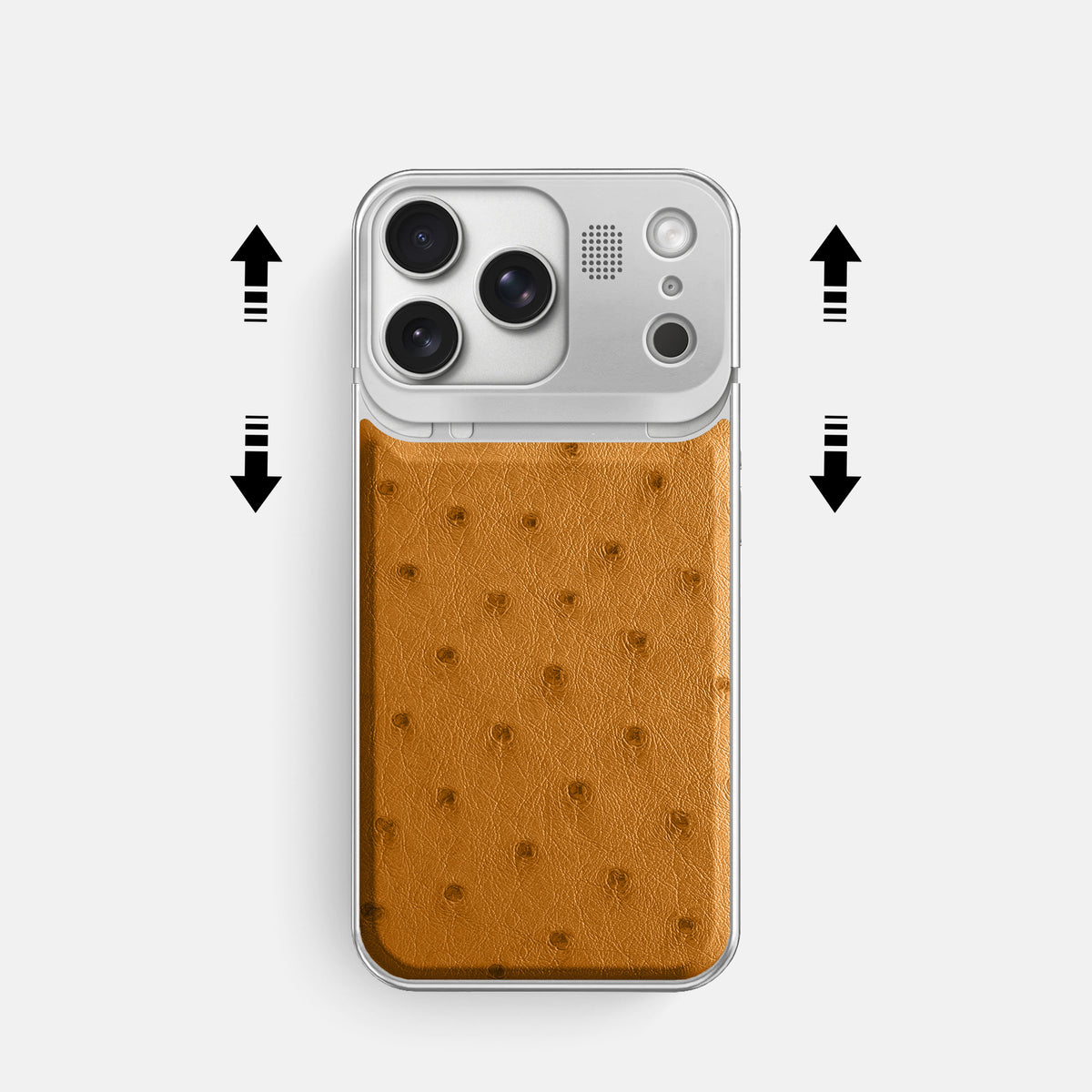 Metal Case For iPhone 17 Pro In Ostrich -2 | Chestnut-Steel