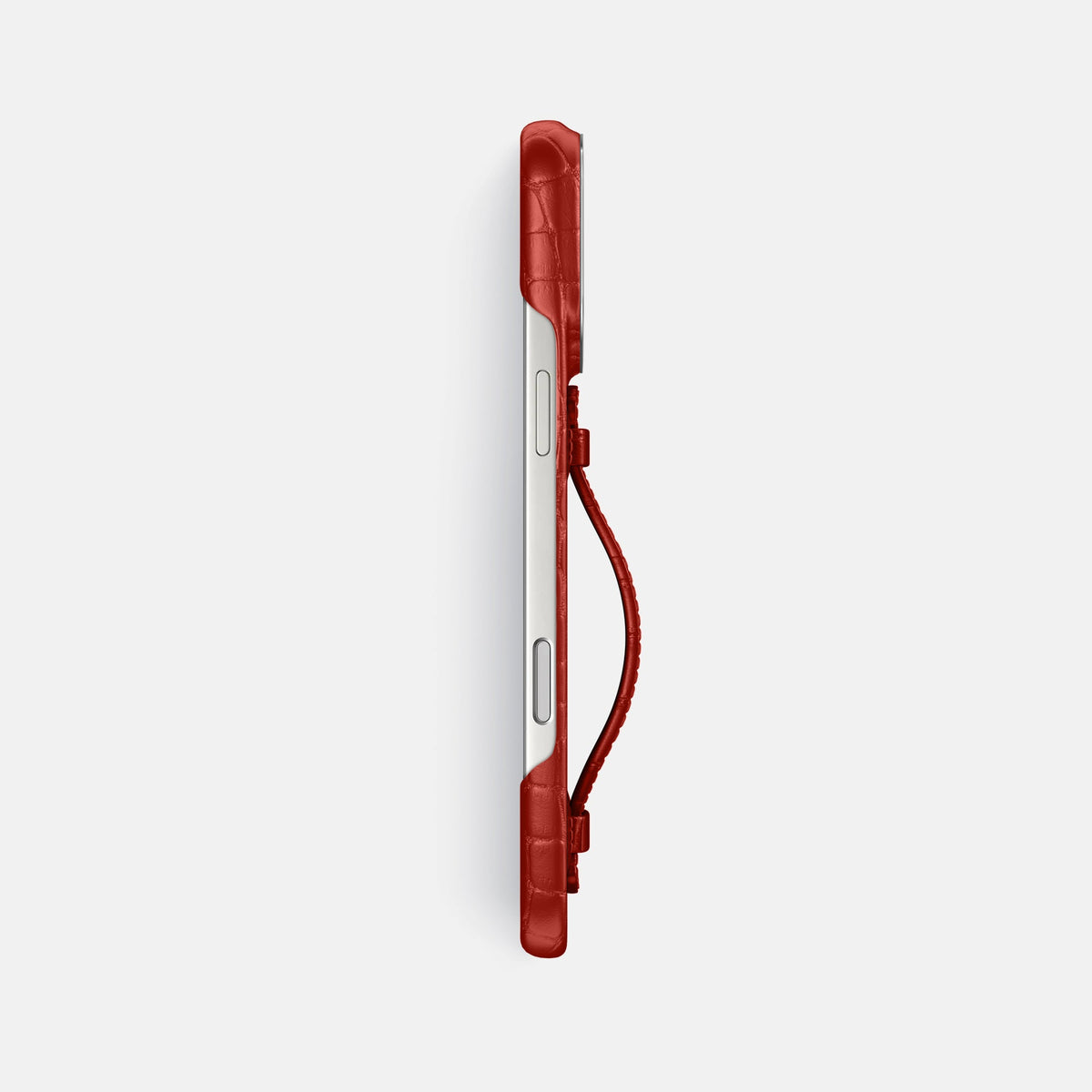 Center Handle For iPhone 18 Pro Max In Alligator -3 | Red-Steel