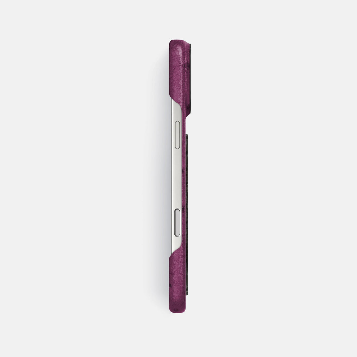 Classic Case With Carbon Dragon For iPhone 18 Pro Max In Ostrich -3 | Purple-Black
