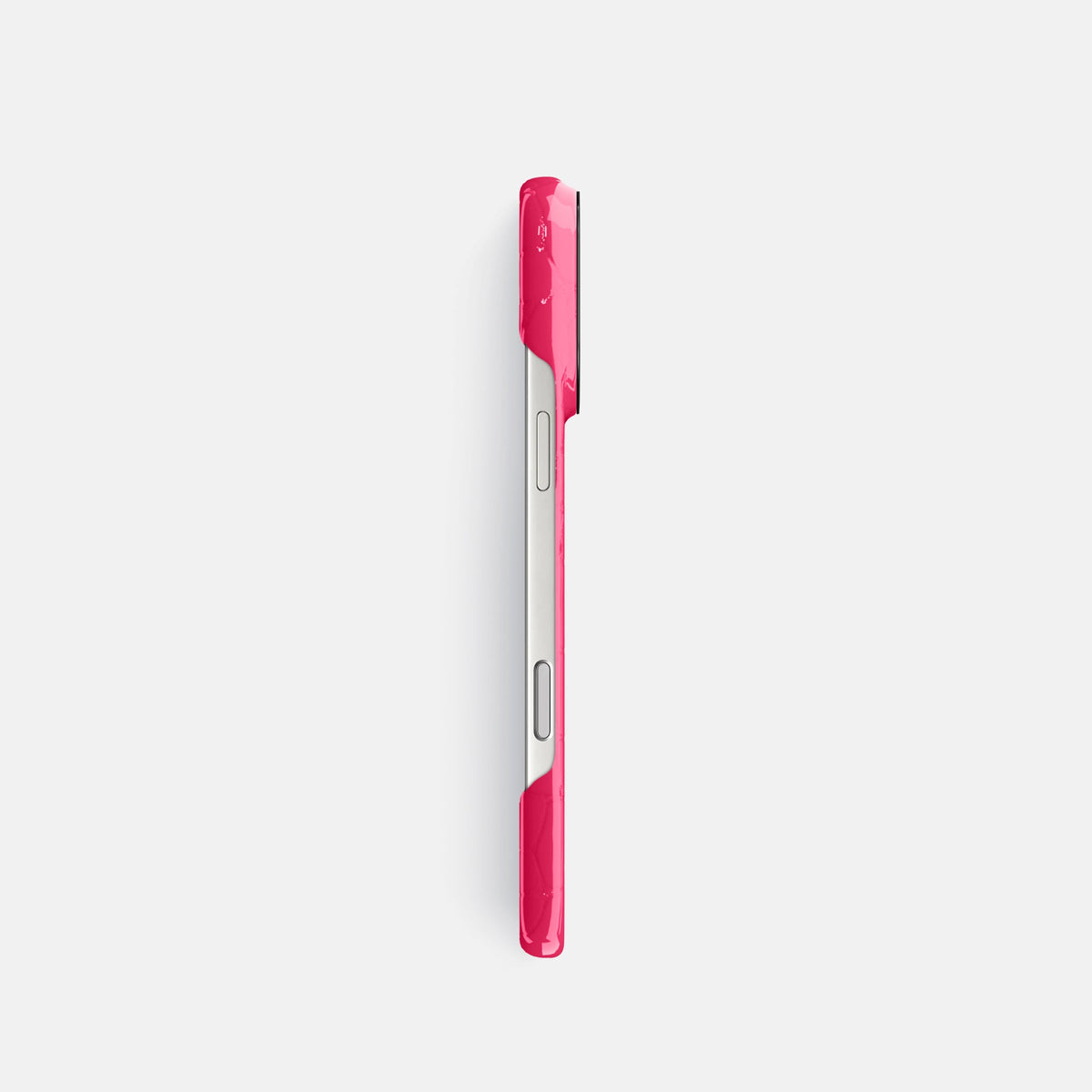 Classic Case For iPhone 18 Pro In Shiny Alligator -3 | Pink-Panther-Black