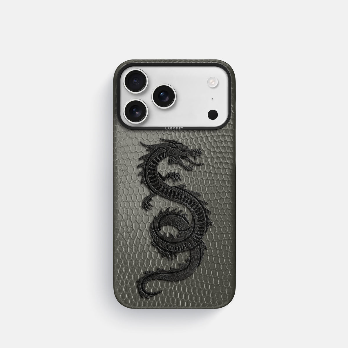 Classic Case With Carbon Dragon For iPhone 17 Pro In Lizard -1 | Grey-Black