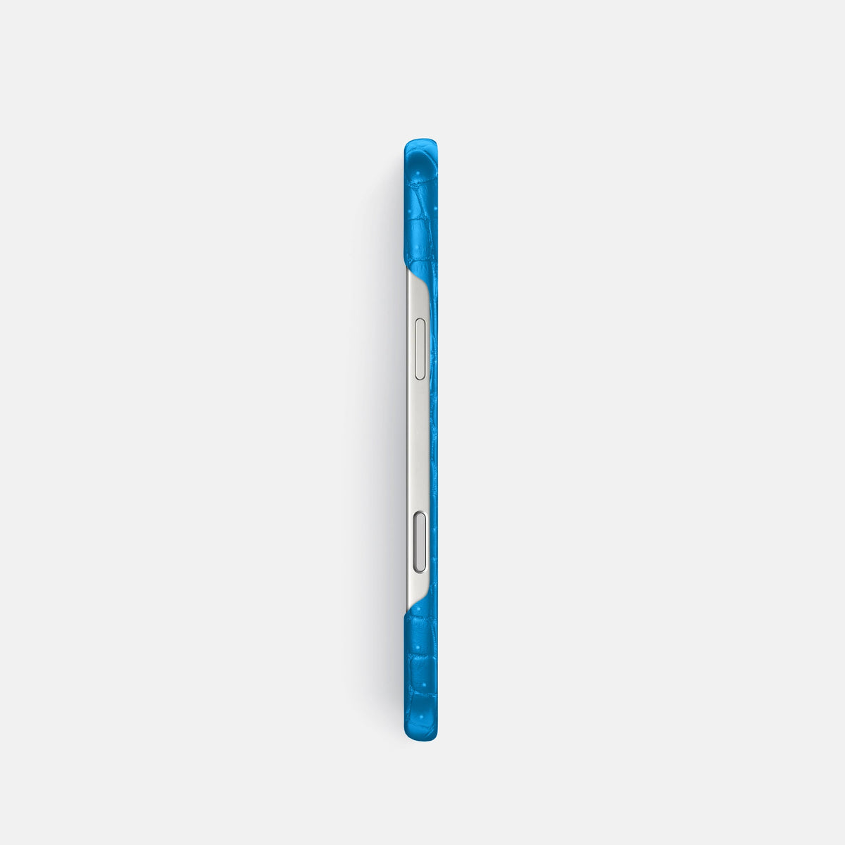 Slim Case For iPhone 18 Pro In Porosus Crocodile -3 | Blue-Lagoon