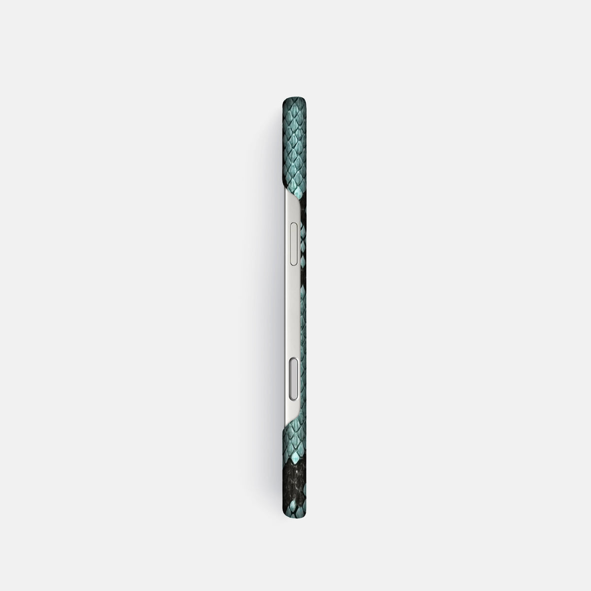 Slim Case For iPhone 17 Pro In Deluxe Python -3 | Blue-Lagoon