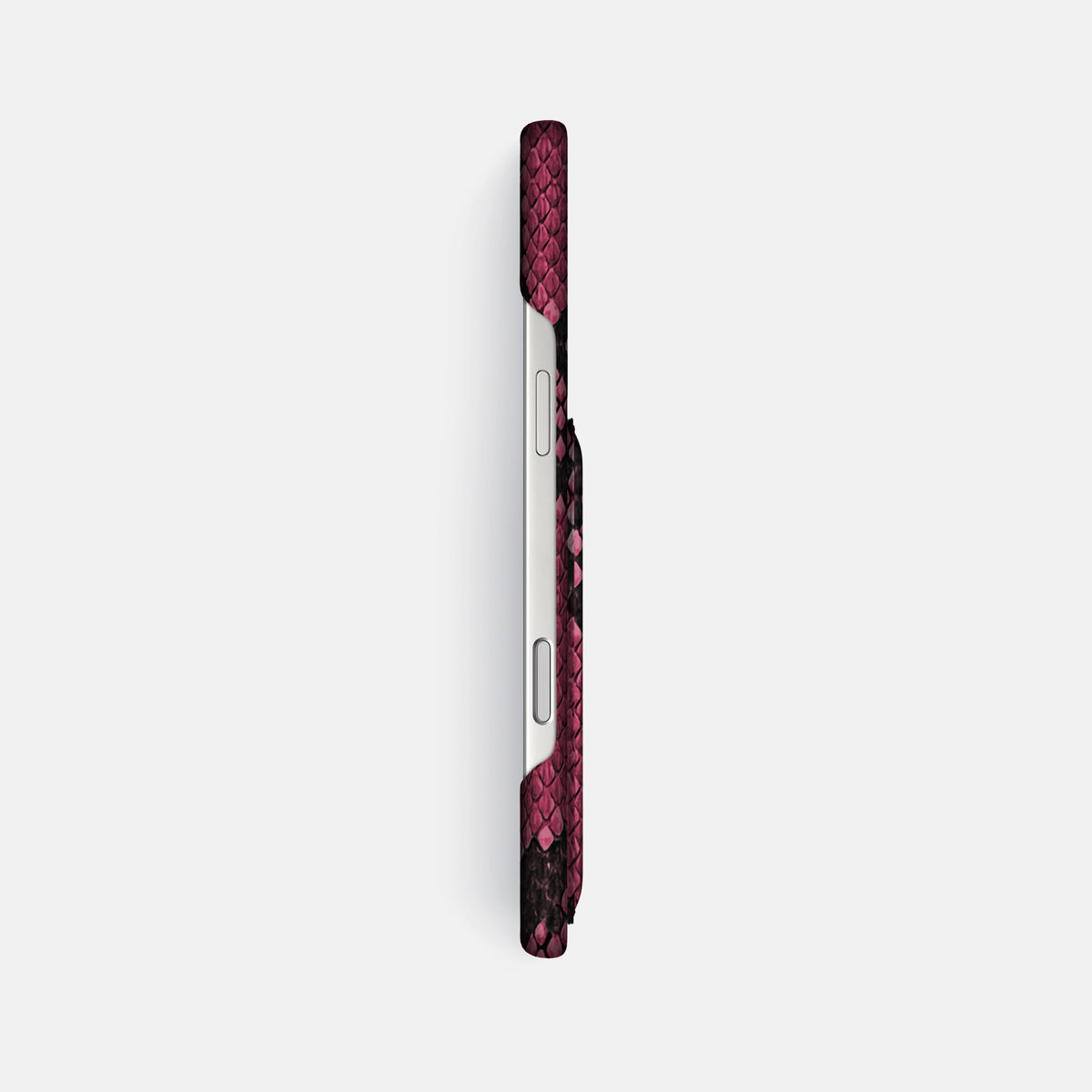 Slim Card Case For iPhone 17 Pro Max In Deluxe Python -3 | Burgundy