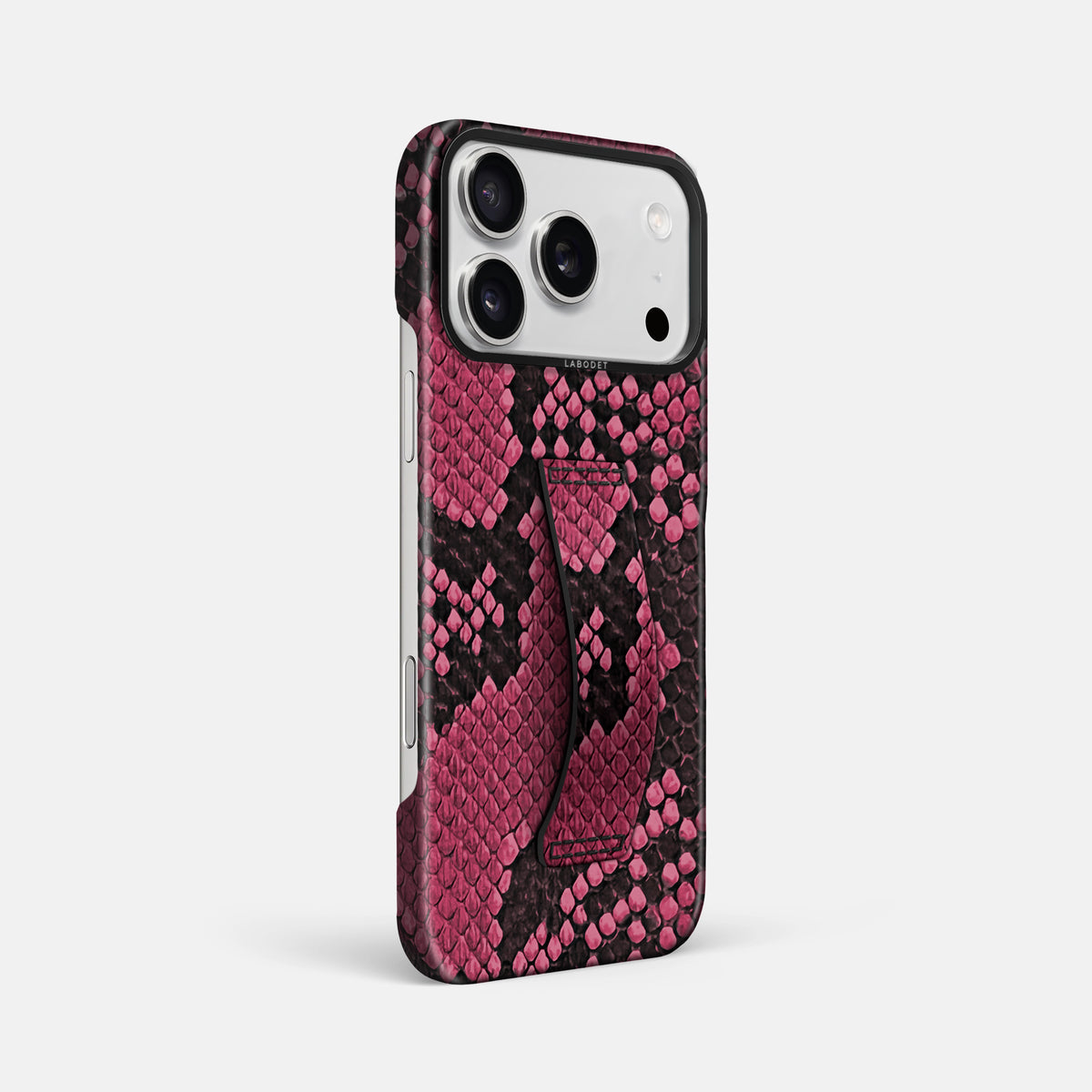 Finger Case For iPhone 17 Pro Max In Deluxe Python -2 | Burgundy-Black