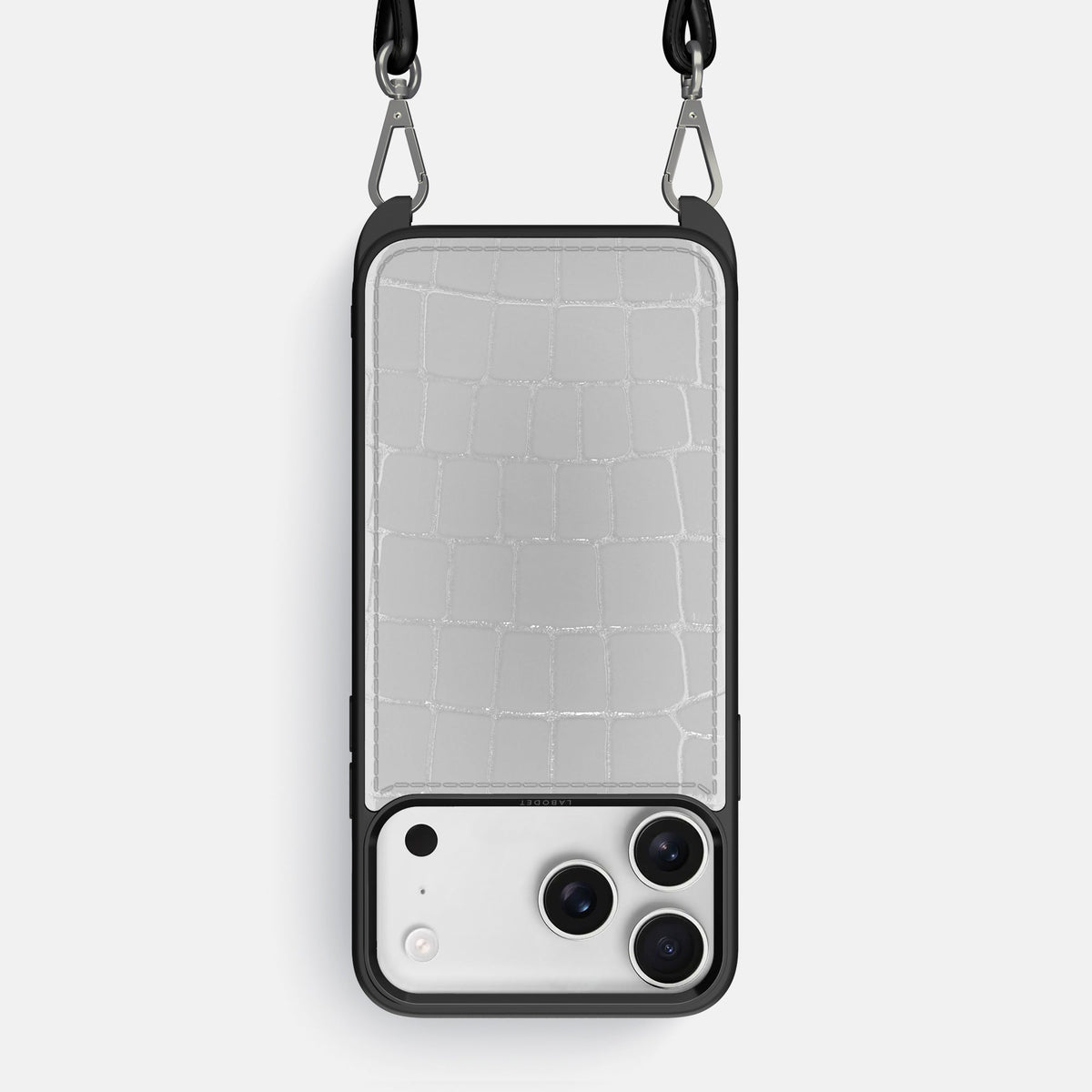 Crossbody Sport Case For iPhone 18 Pro Max In Shiny Alligator -1 | White