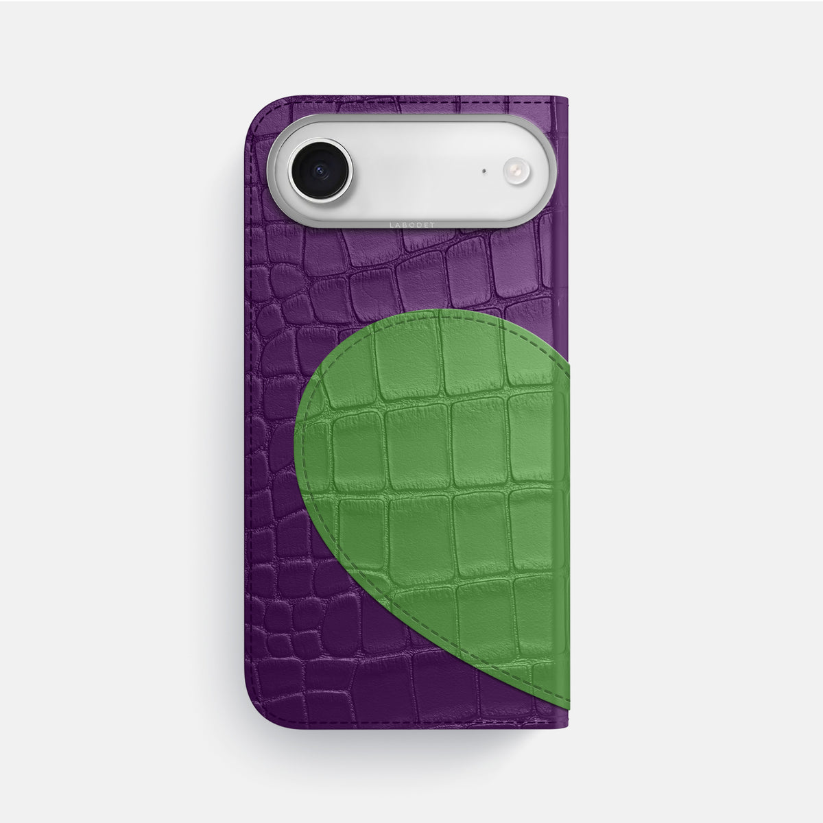 Folio Case With Heart For iPhone 17 Air In Alligator -3 | Purple-Steel