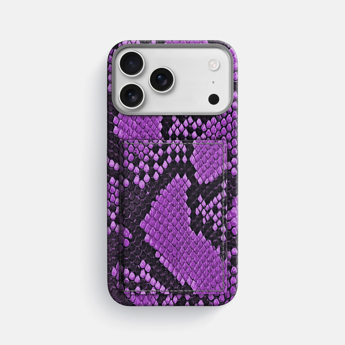 Bi-Fold Case For iPhone 18 Pro Max In Deluxe Python -1 | Purple-Steel