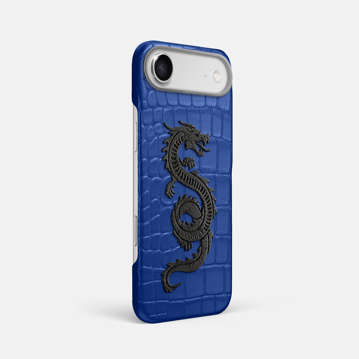 Classic Case With Carbon Dragon For iPhone 17 Air In Alligator -2 | Royal-Blue-Steel