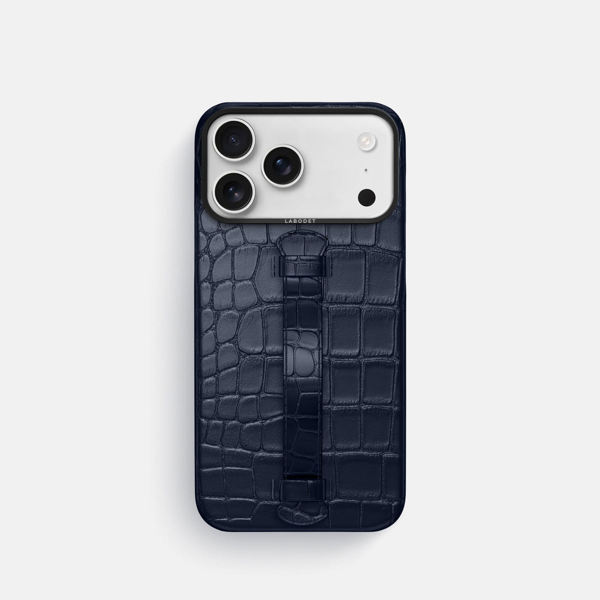 Center Handle For iPhone 18 Pro In Alligator -2 | Navy-Blue-Black