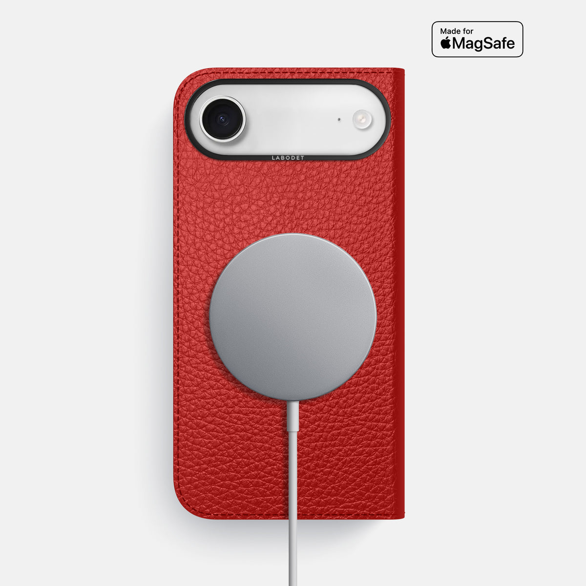Folio Case For iPhone 17 Air In Calf -3 | Red-Black