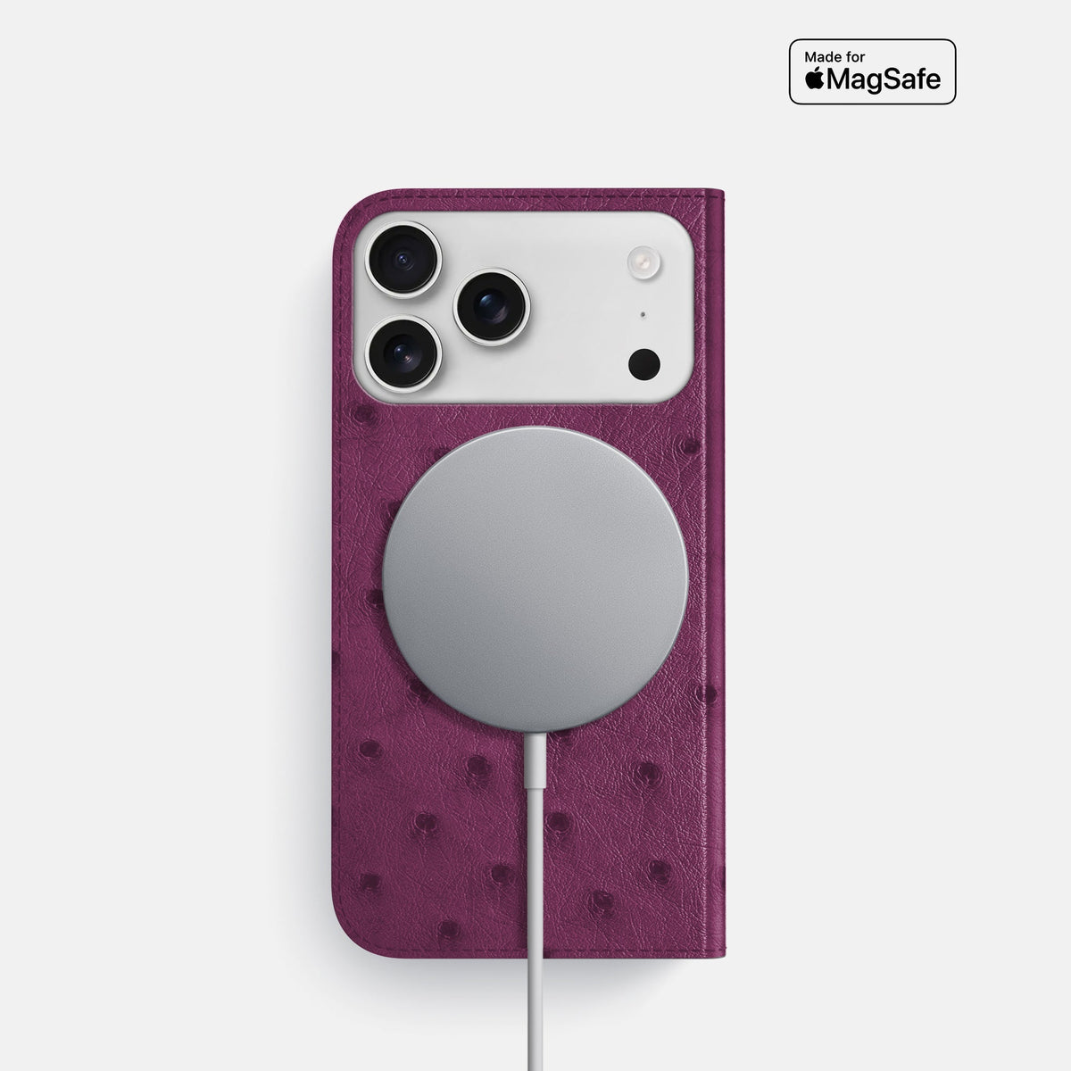 Folio Slim Case For iPhone 18 Pro In Ostrich -3 | Purple