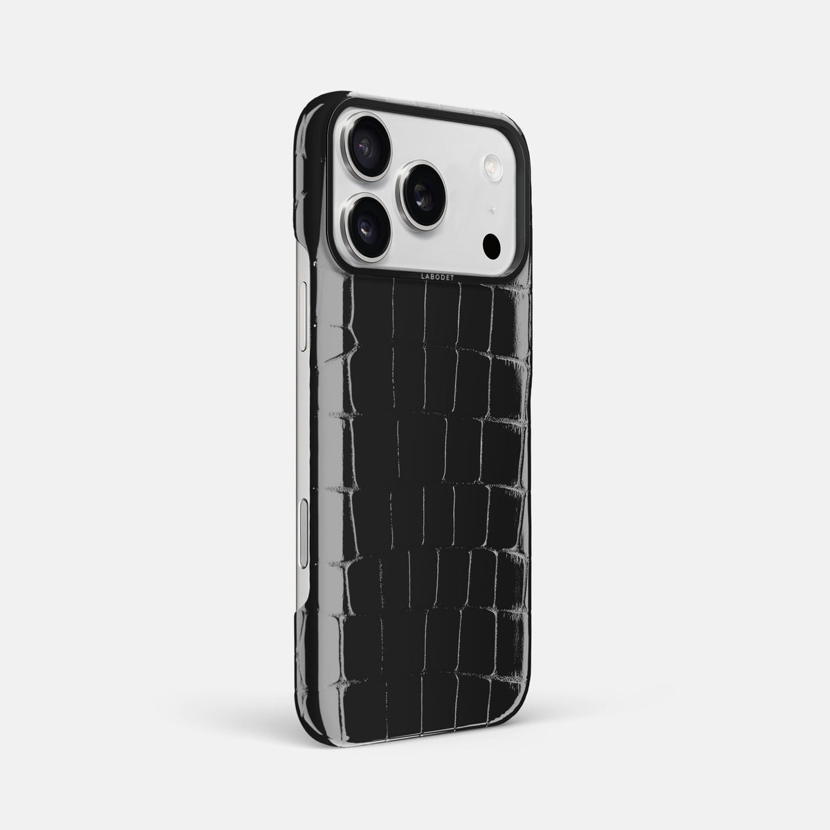 Classic Case For iPhone 18 Pro Max In Shiny Alligator -2 | Black-Black