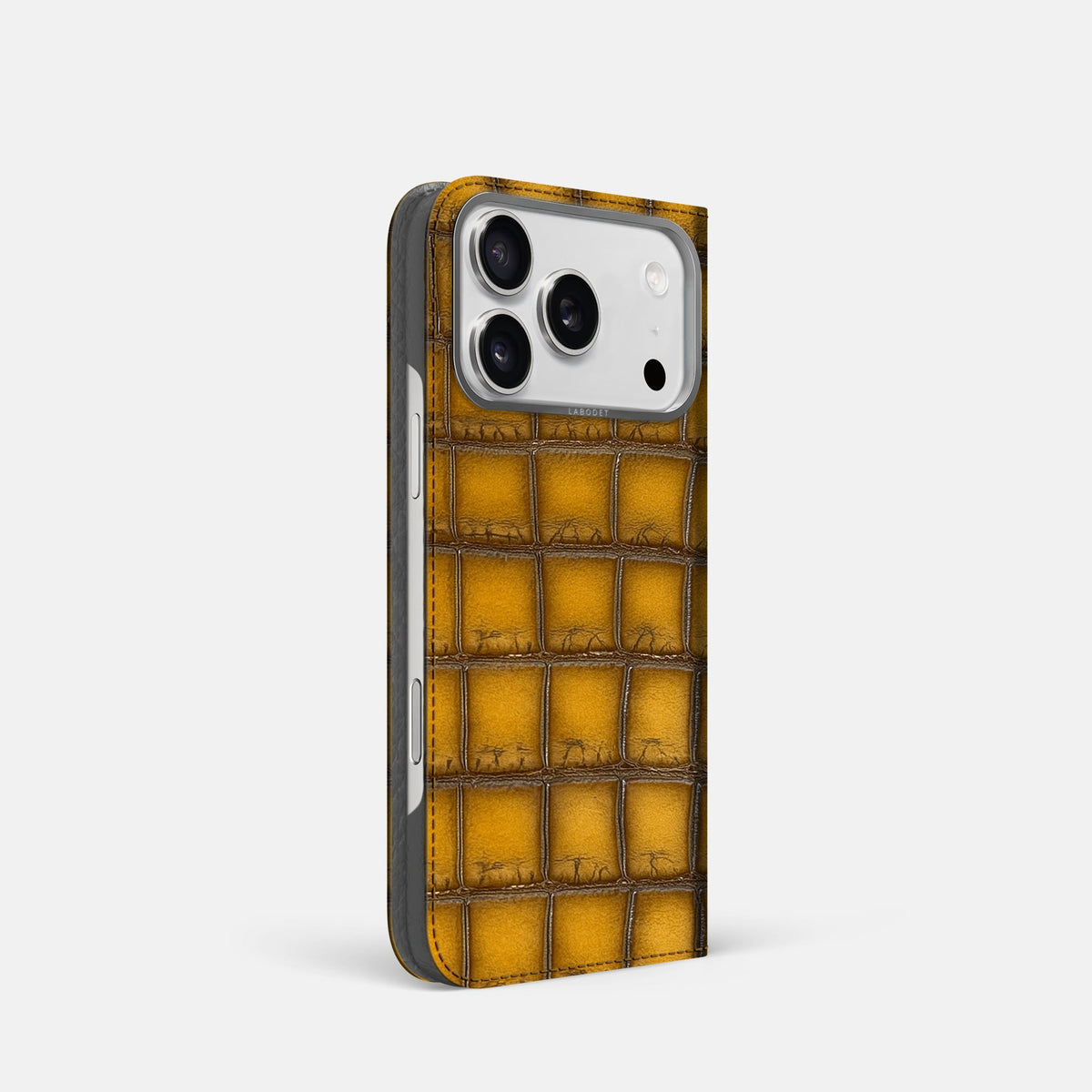 Folio Case For iPhone 18 Pro In Patina Alligator -1 | Sydney-Steel