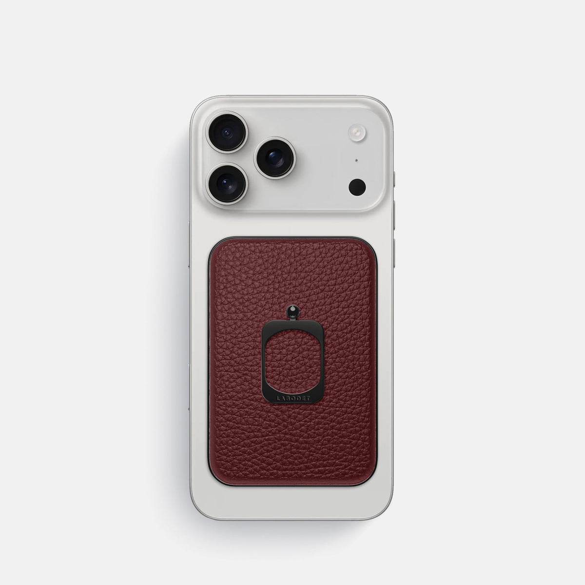 MagSafe Ring For iPhone 18 Pro In Calf -2 | Bordeaux-Black