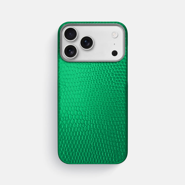 Classic Case For iPhone 17 Pro Max In Lizard -1 | Apple-Green-Steel