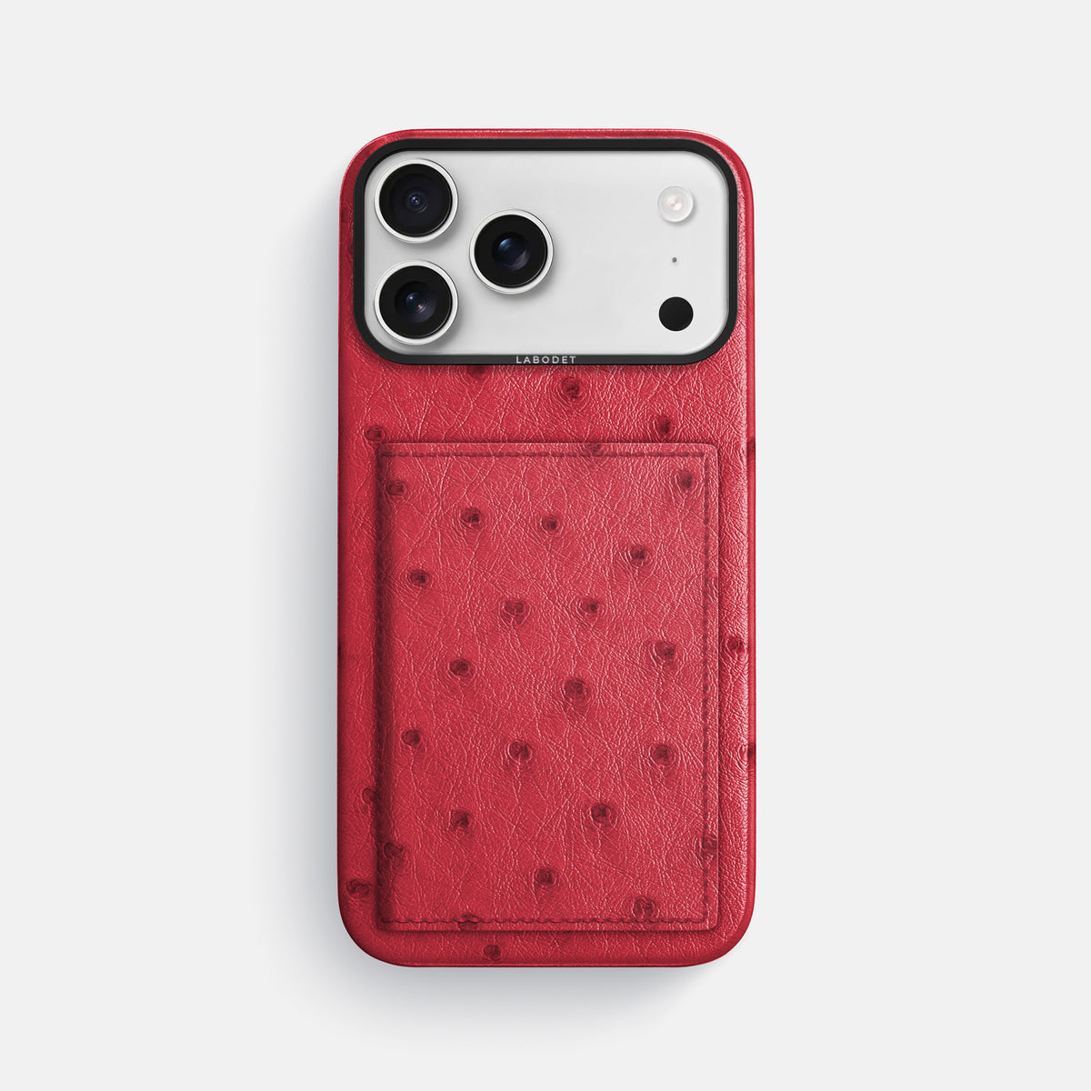 Bi-Fold Case For iPhone 17 Pro Max In Ostrich -1 | Red-Black