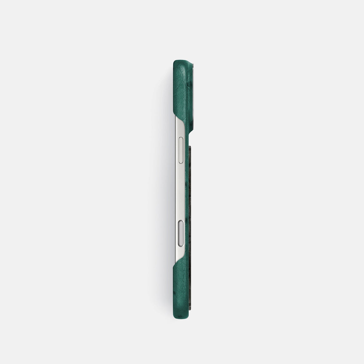 Classic Case With Carbon Dragon For iPhone 18 Pro In Ostrich -3 | Forest-Green-Steel