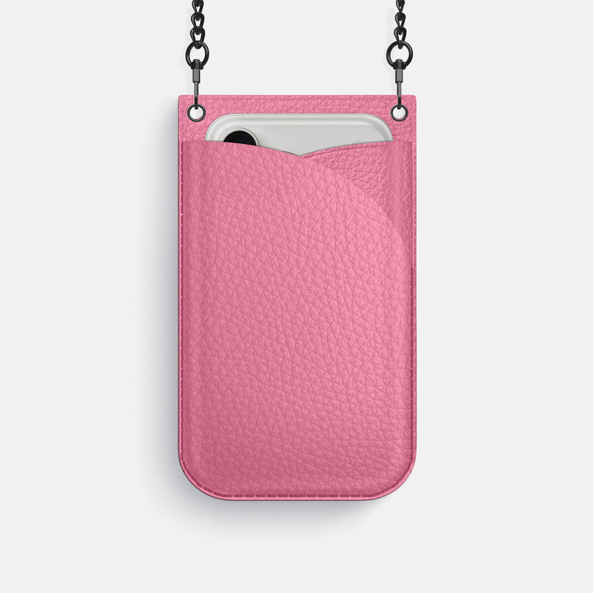 Crossbody Bag For iPhone 18 Pro In Calf -1 | Pink-Black