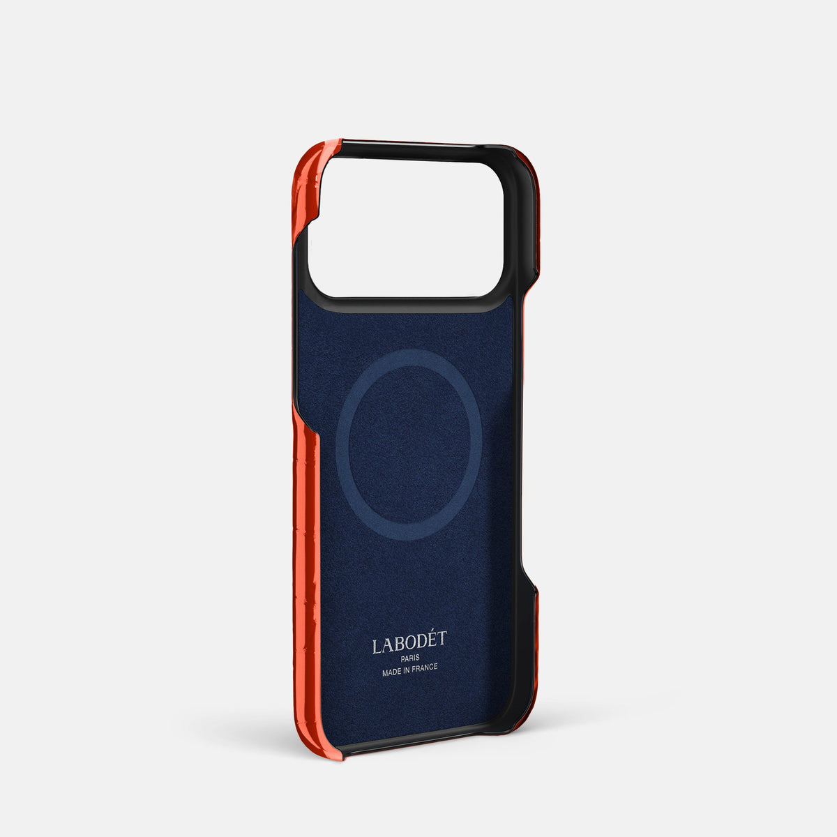 Slim Card Case For iPhone 18 Pro In Shiny Alligator -4 | Orange