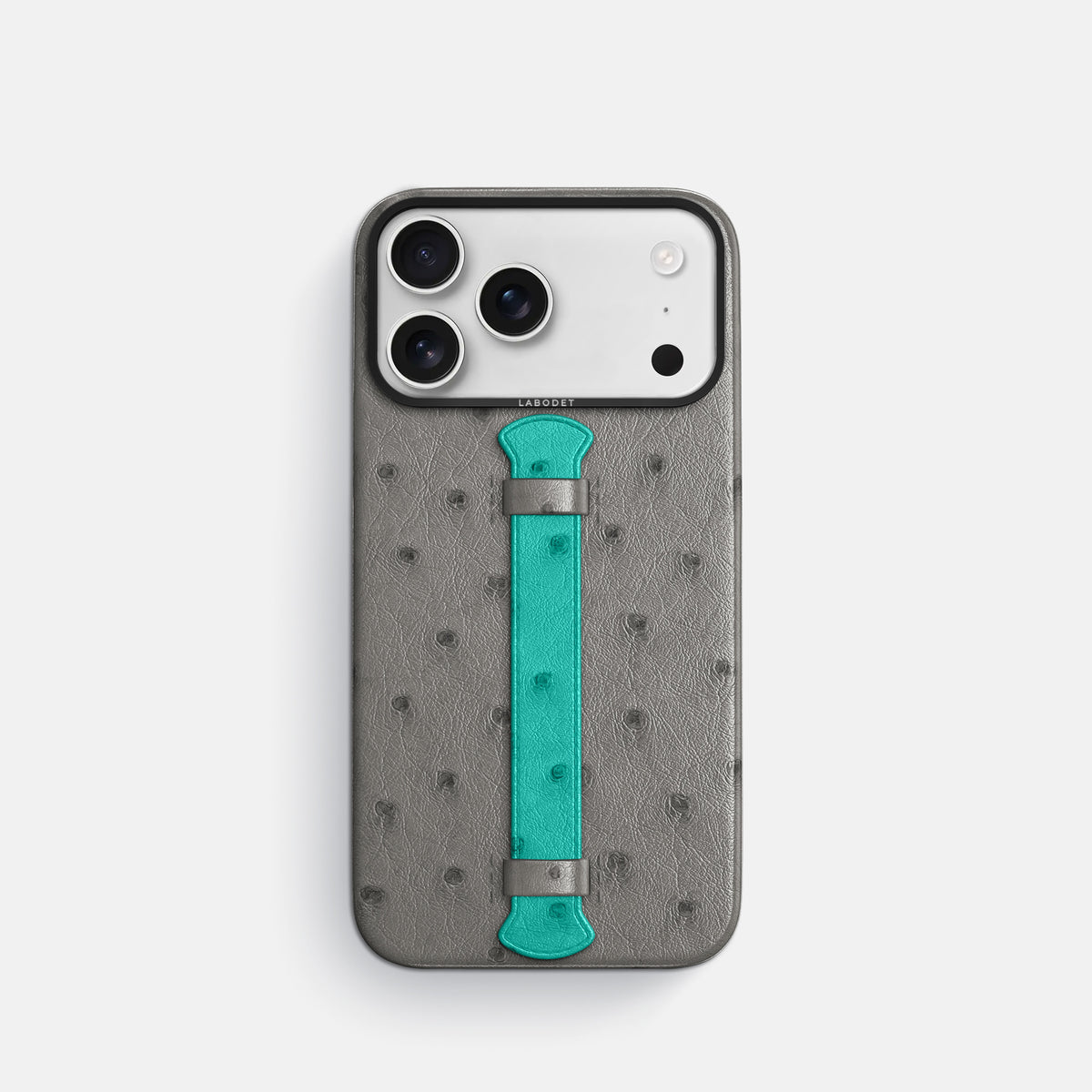 Center Handle Coloré For iPhone 17 Pro In Ostrich -1 | Grey-Black