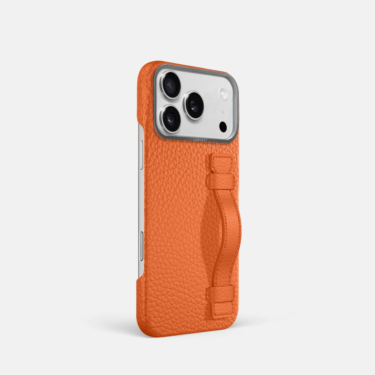 Handle Case For iPhone 18 Pro In Calf -2 | Orange-Steel