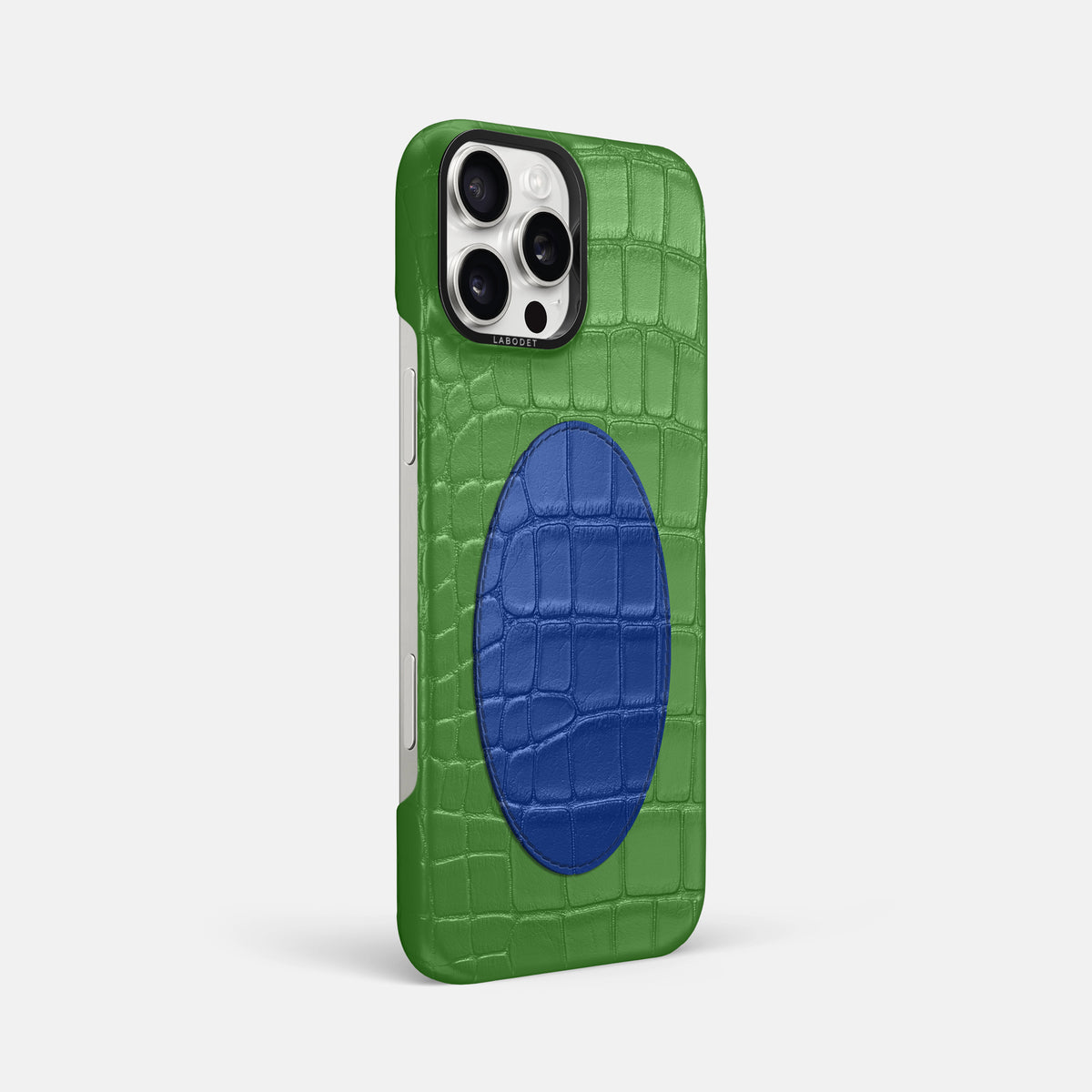 Classic Case With Oval For iPhone 16 Pro Max In Alligator -2 | Apple-Green-Black