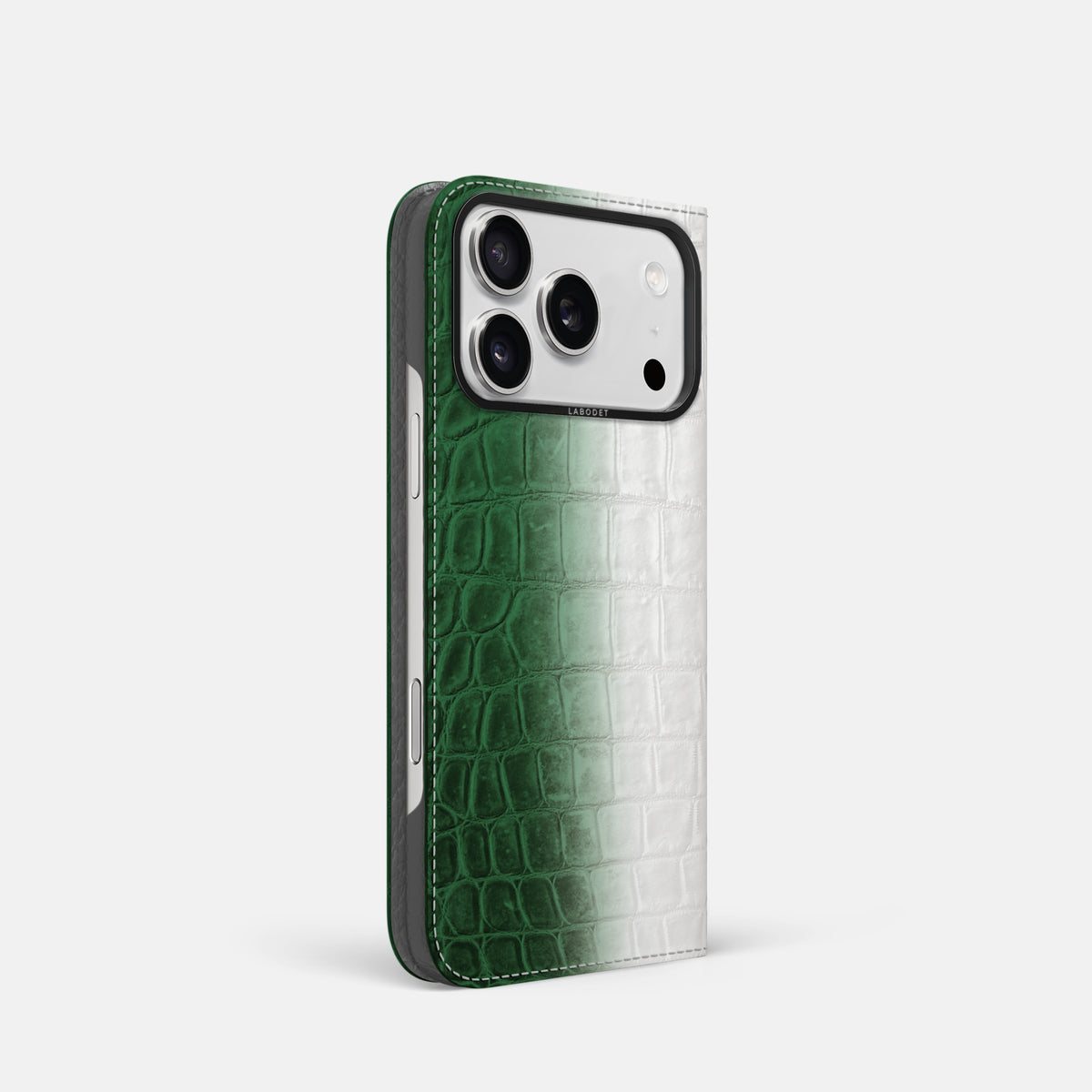 Folio Case For iPhone 17 Pro In Himalayan Crocodile -1 | Green-Black