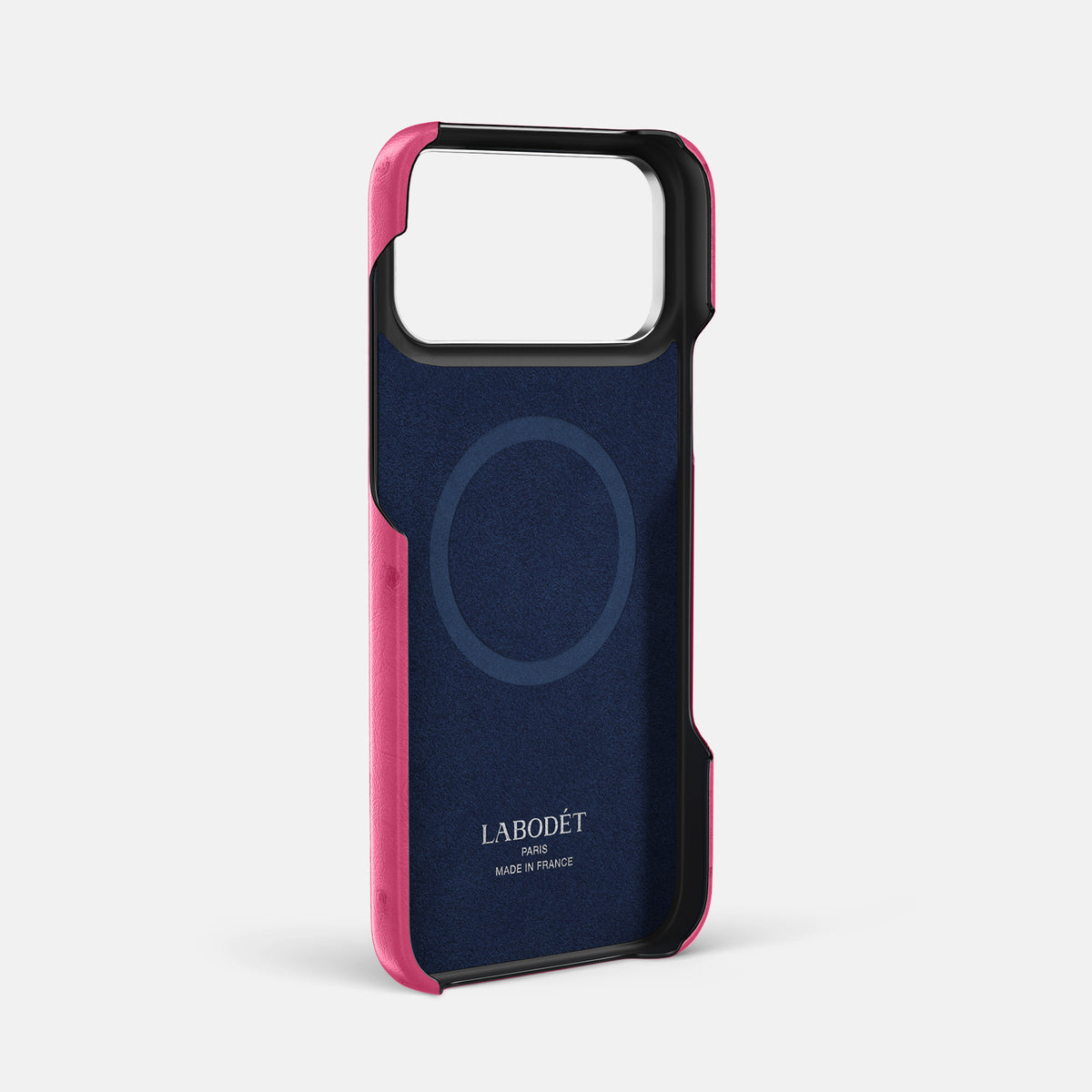 Classic Case For iPhone 17 Pro Max In Ostrich -4 | Pink-Steel