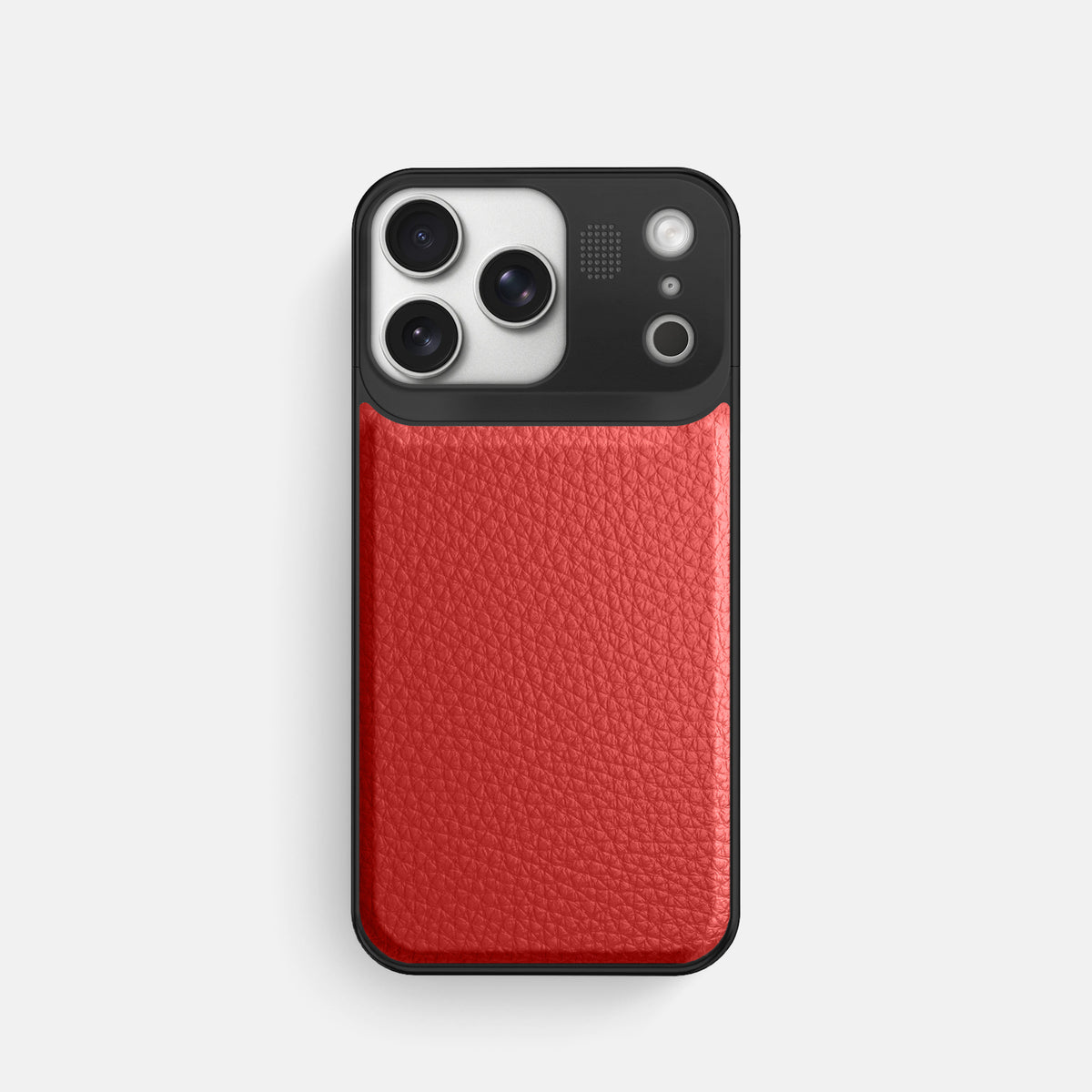 Metal Case For iPhone 17 Pro In Calf -1 | Red-Black