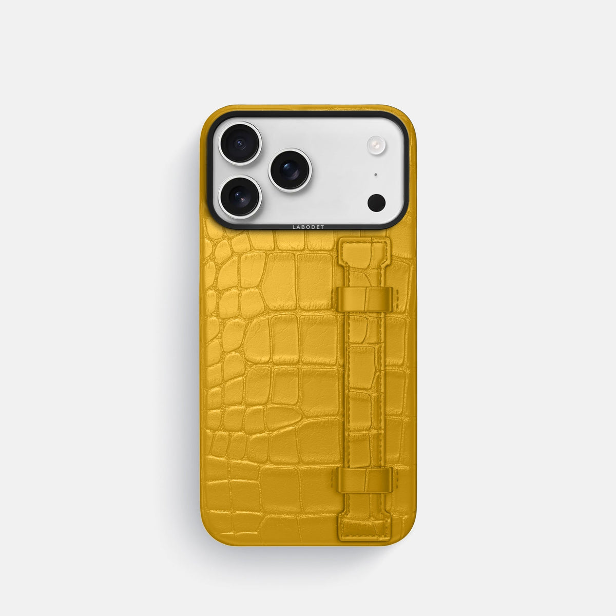 Handle Case For iPhone 18 Pro In Alligator -1 | Yellow-Black