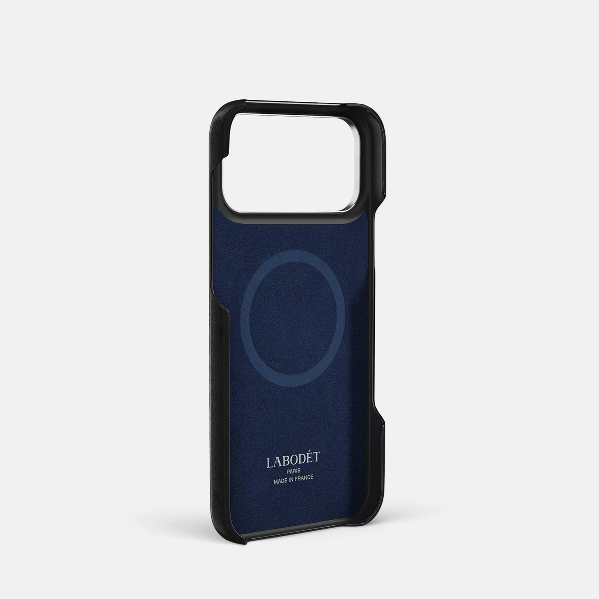 Center Handle Coloré For iPhone 18 Pro In Ostrich -3 | Black-Steel