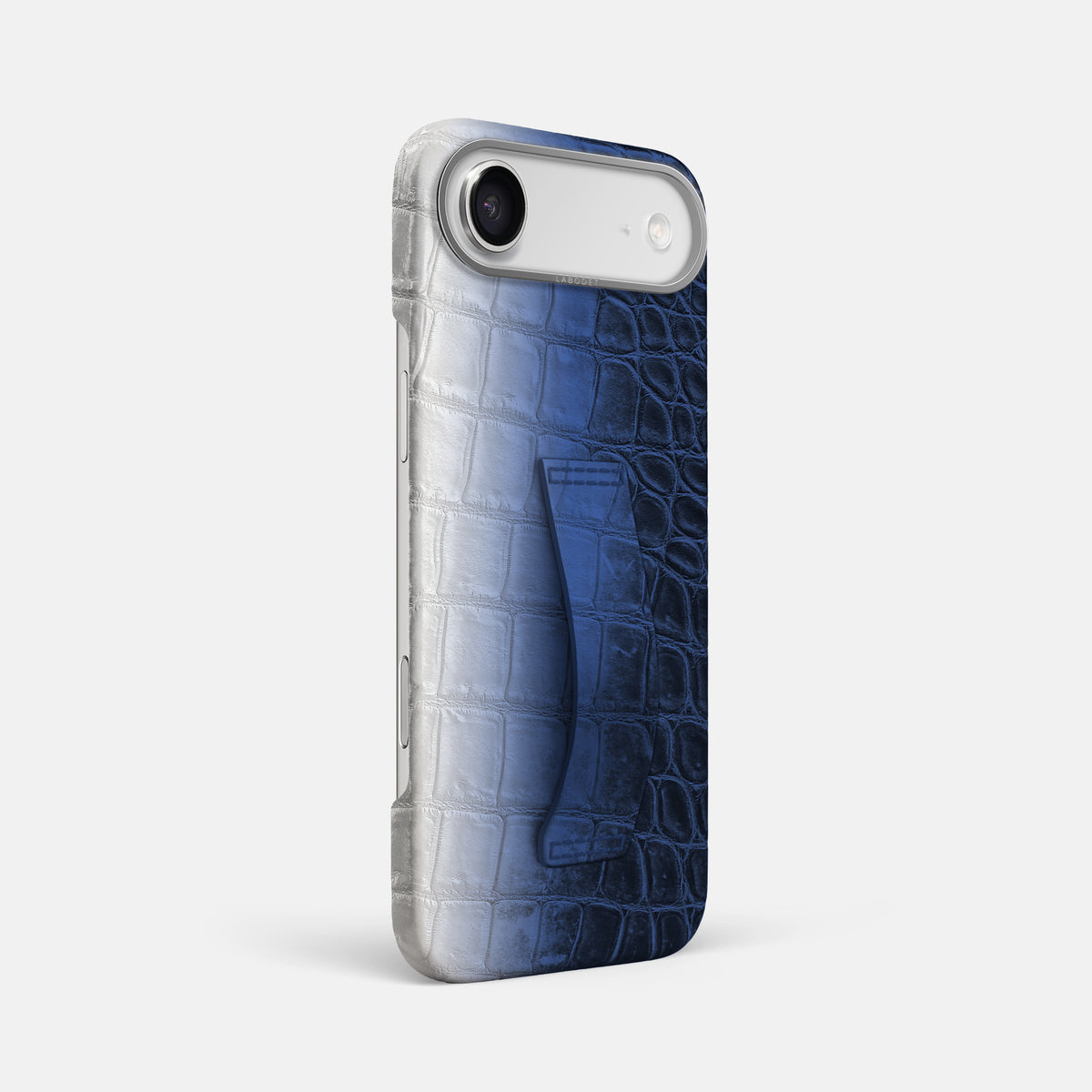 Finger Case For iPhone 17 Air In Himalayan Crocodile -2 | Navy-Blue-Steel
