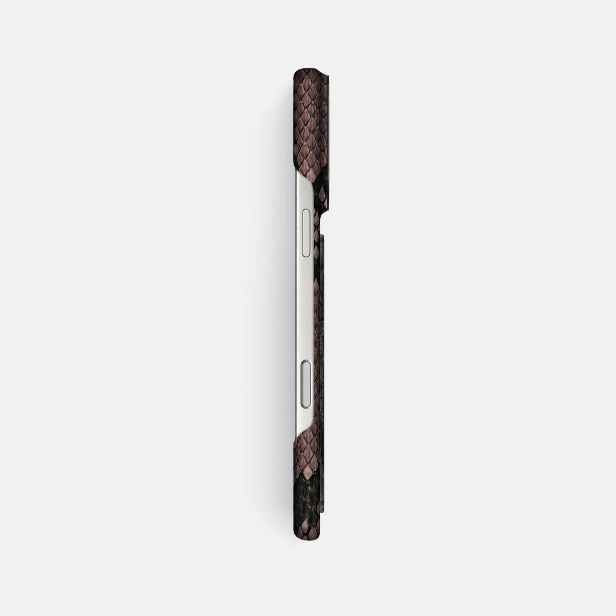 Classic Case With Carbon Dragon For iPhone 17 Pro Max In Deluxe Python -3 | Mahogany-Brown-Black