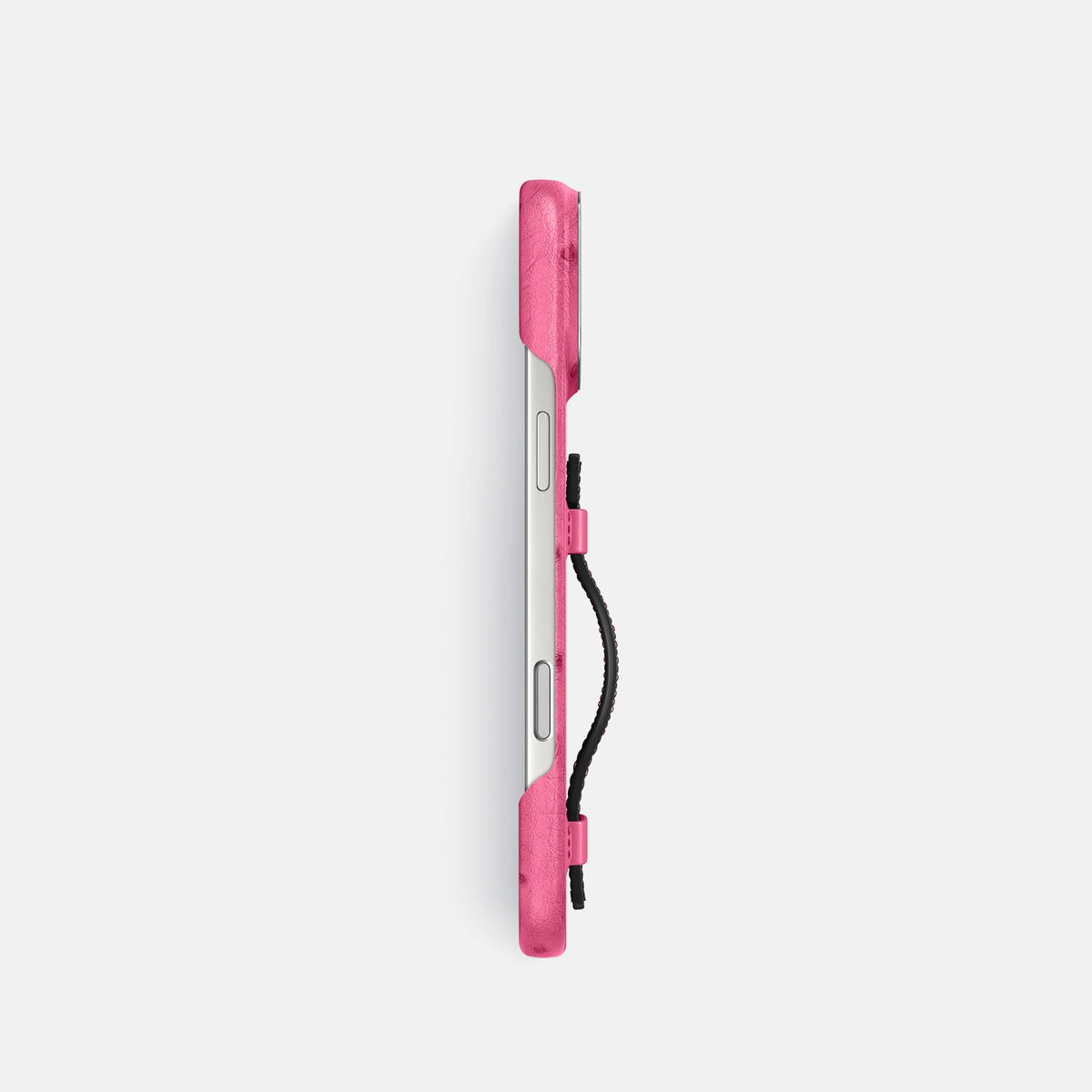 Handle Case Coloré For iPhone 18 Pro In Ostrich -3 | Pink-Steel