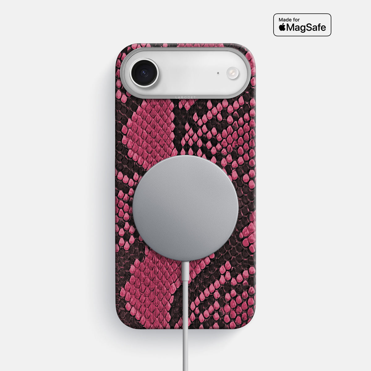 Classic Case For iPhone 17 Air In Deluxe Python -5 | Burgundy-Steel