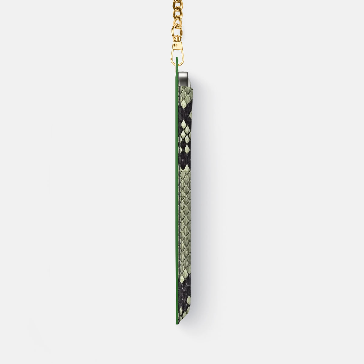 Crossbody Bag For iPhone 17 Air In Deluxe Python -4 | Army-Green-Gold